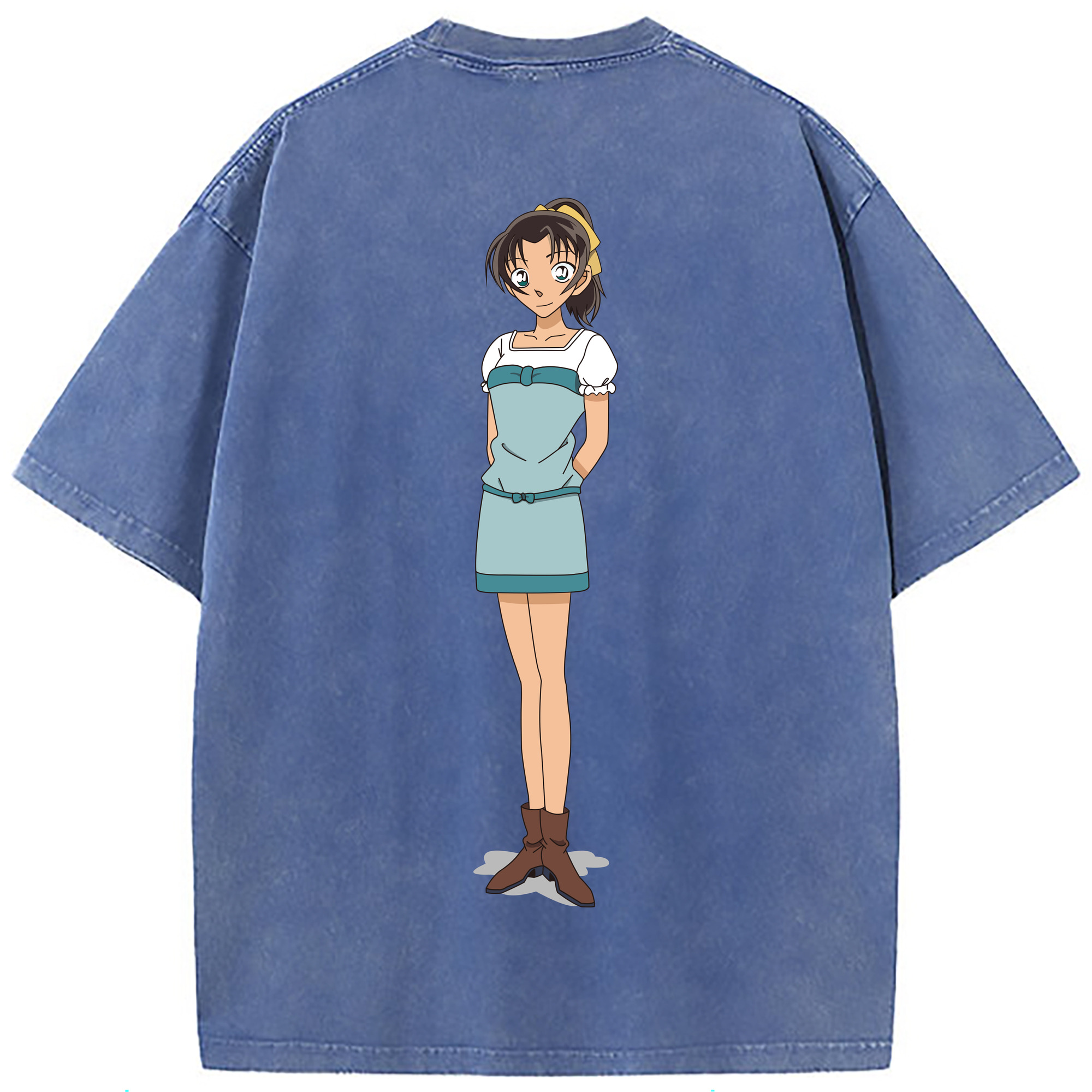 （画像用） 名探偵コナン Detective Conan 綿100% ヴィンテージ風 半袖Tシャツ（背面プリント）