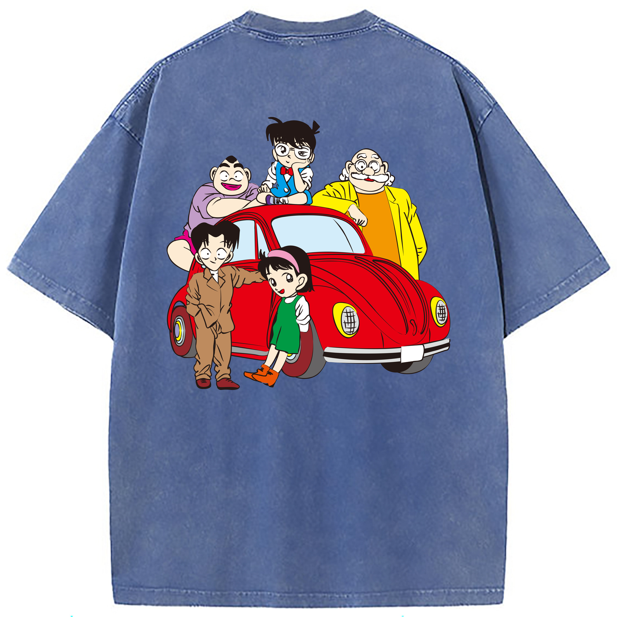 （画像用） 名探偵コナン Detective Conan 綿100% ヴィンテージ風 半袖Tシャツ（背面プリント）