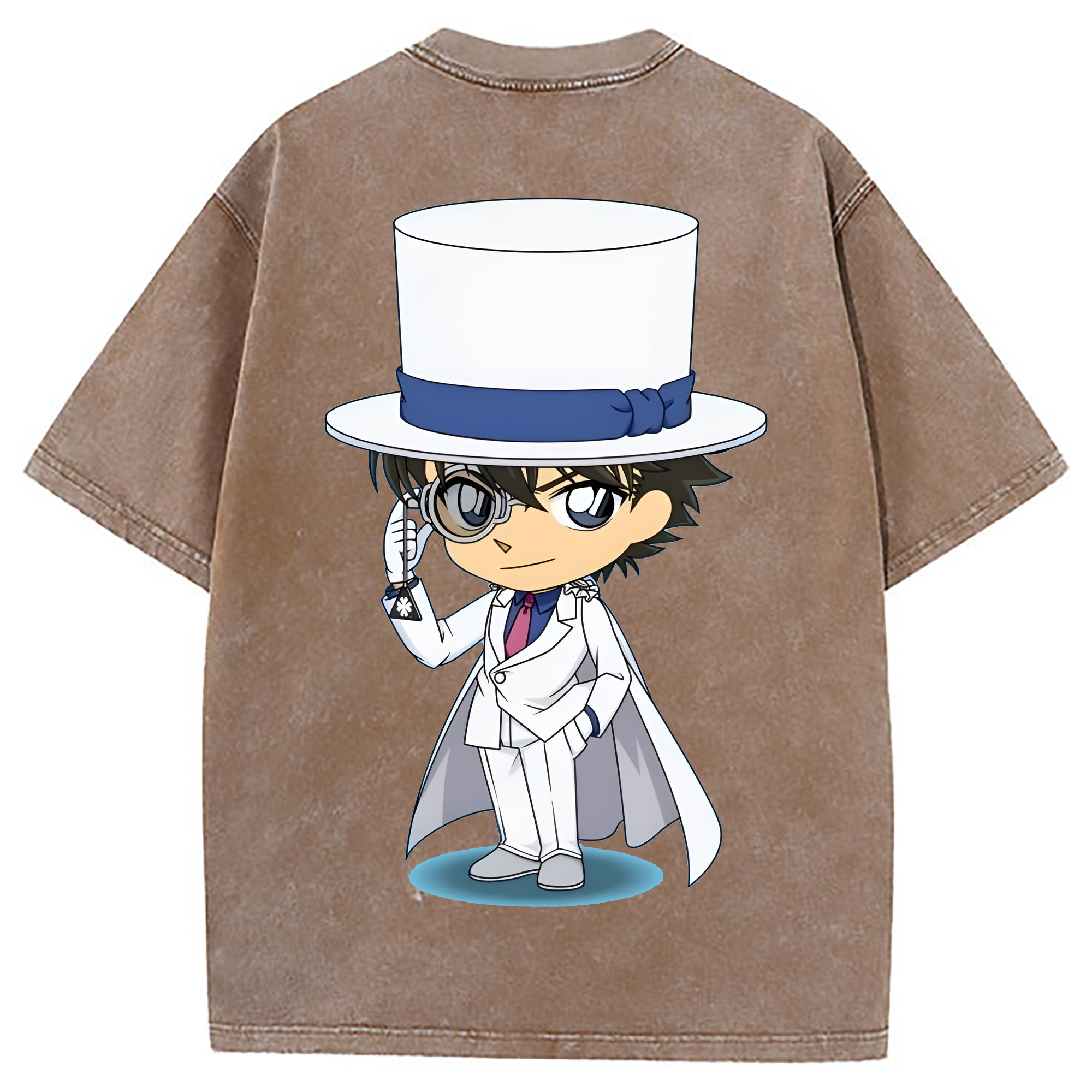 （画像用） 名探偵コナン くろば かいと Detective Conan Kuroba Kaito 綿100% ヴィンテージ風 半袖Tシャツ（背面プリント）
