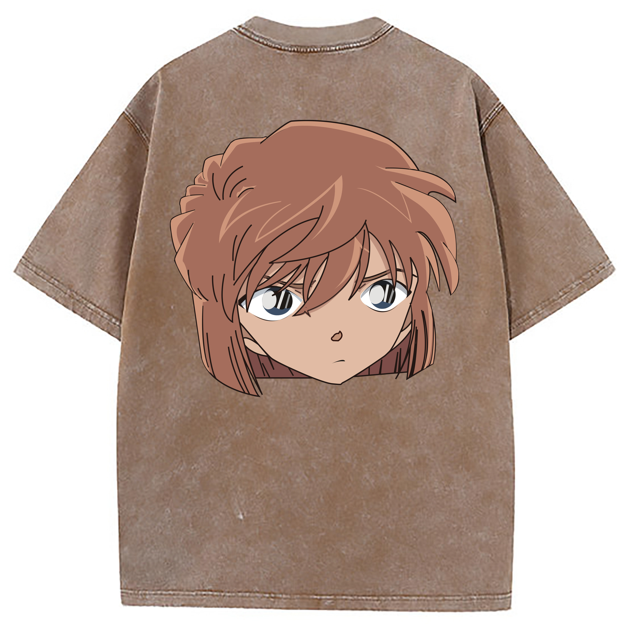 （画像用） 名探偵コナン 灰原 哀 はいばら あい Detective Conan Anita Hailey、Vi Graythorn Haibara Ai 綿100% ヴィンテージ風 半袖Tシャツ（背面プリント）
