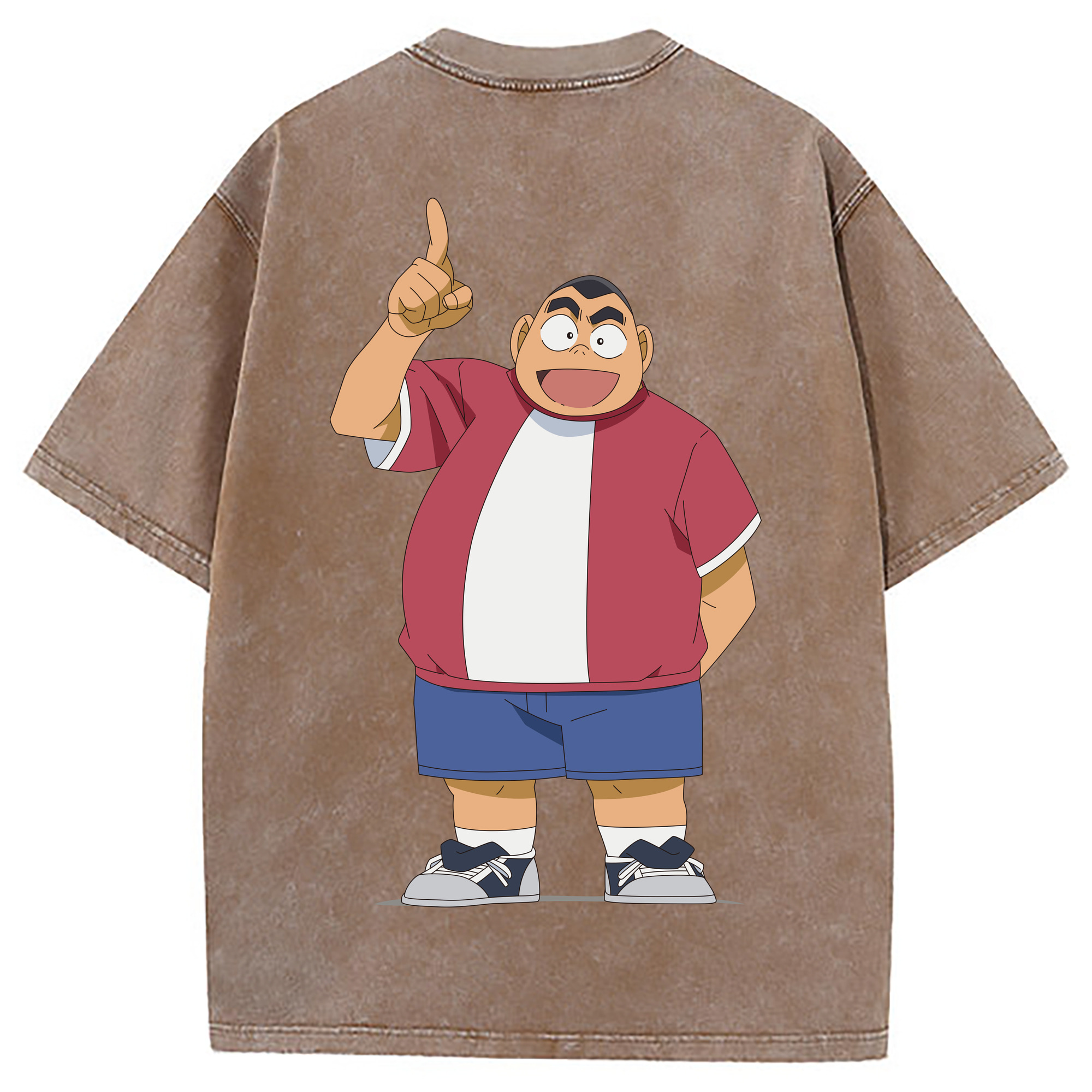 （画像用） 名探偵コナン 小嶋 元太 こじま げんた Detective Conan Kojima Genta 綿100% ヴィンテージ風 半袖Tシャツ（背面プリント）