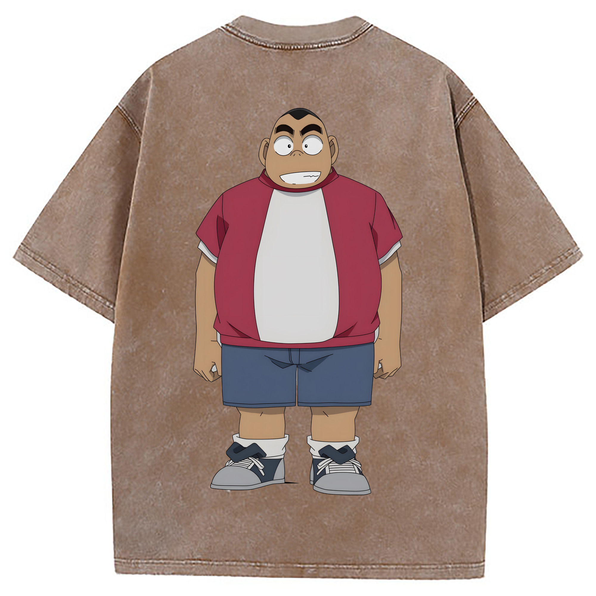 （画像用） 名探偵コナン 小嶋 元太 こじま げんた Detective Conan Kojima Genta 綿100% ヴィンテージ風 半袖Tシャツ（背面プリント）