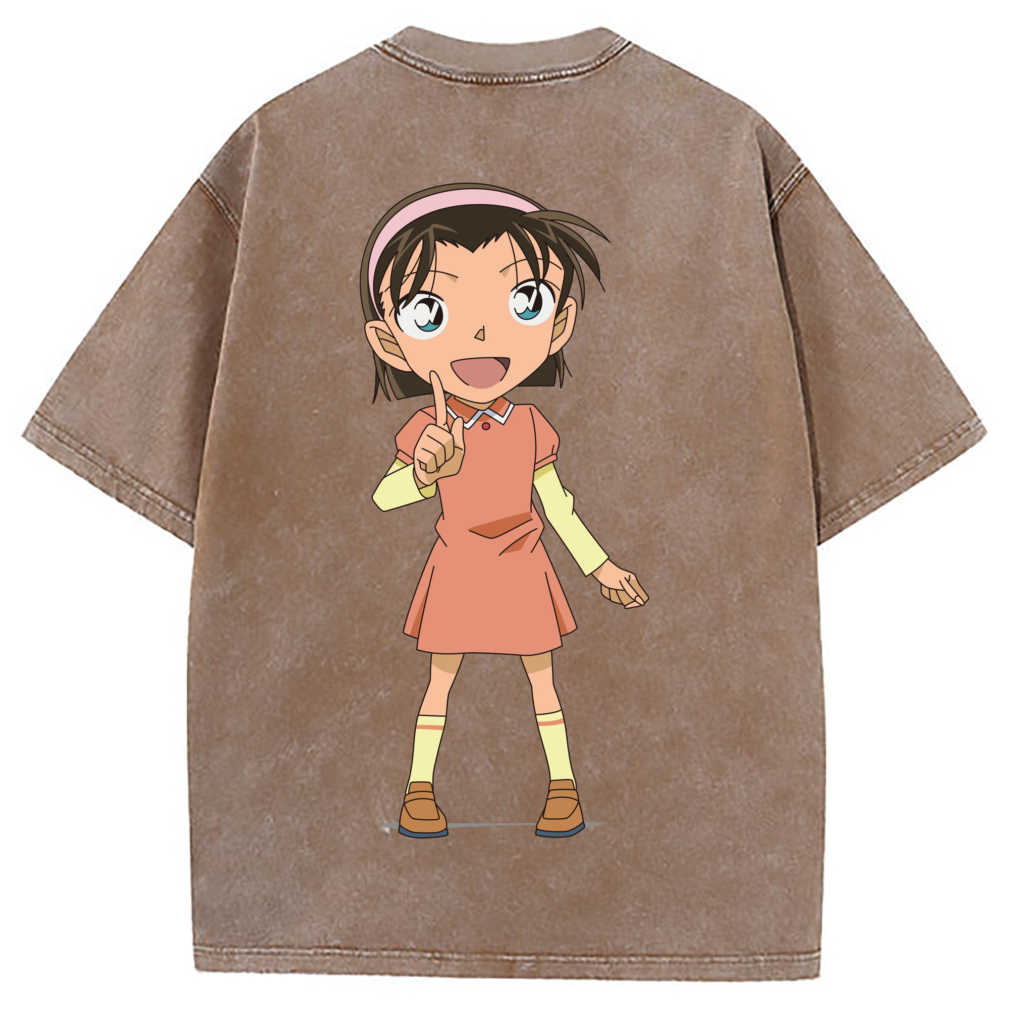 （画像用） 名探偵コナン 吉田 歩美 よしだ あゆみ Detective Conan my Yeager 綿100% ヴィンテージ風 半袖Tシャツ（背面プリント）