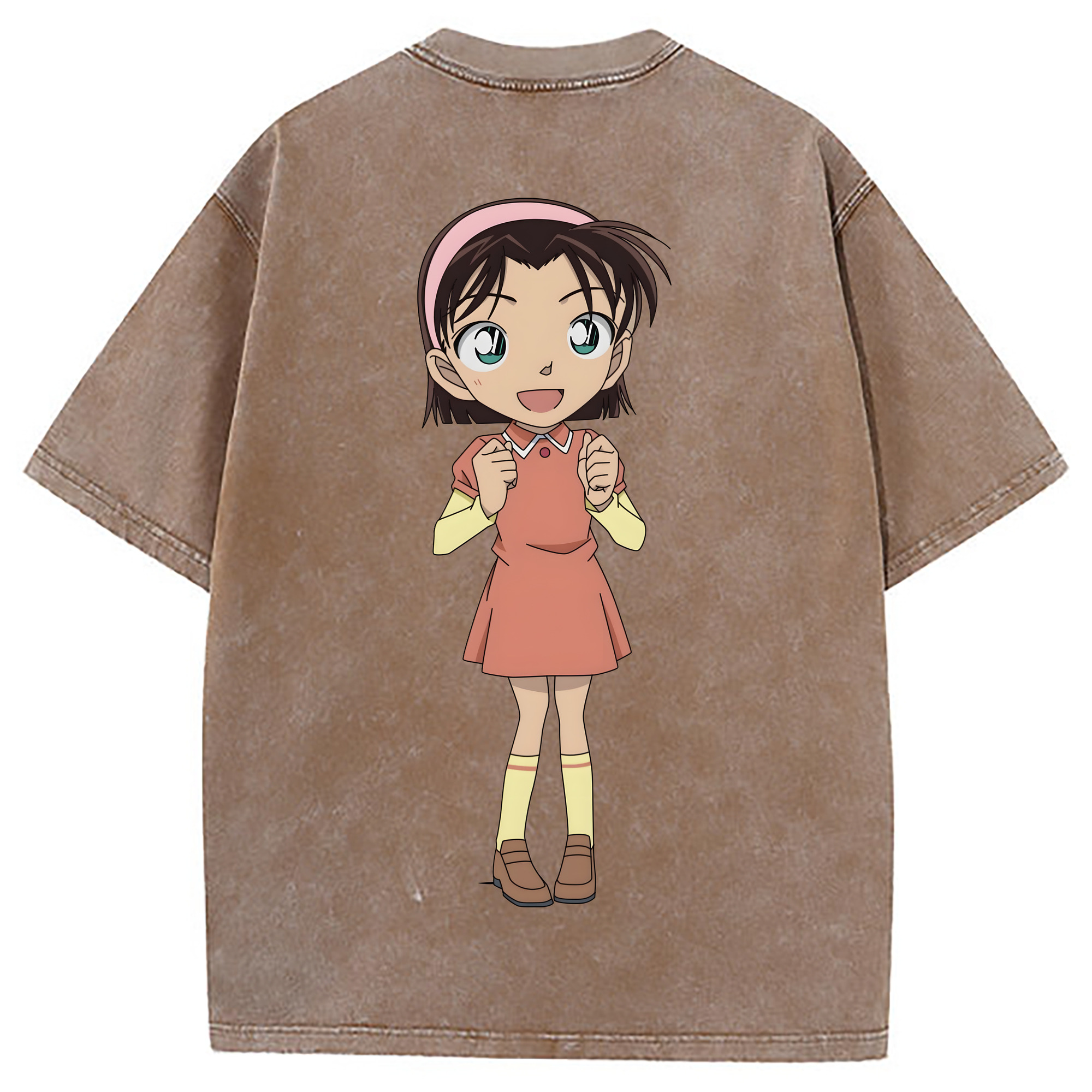 （画像用） 名探偵コナン 吉田 歩美 よしだ あゆみ Detective Conan my Yeager 綿100% ヴィンテージ風 半袖Tシャツ（背面プリント）