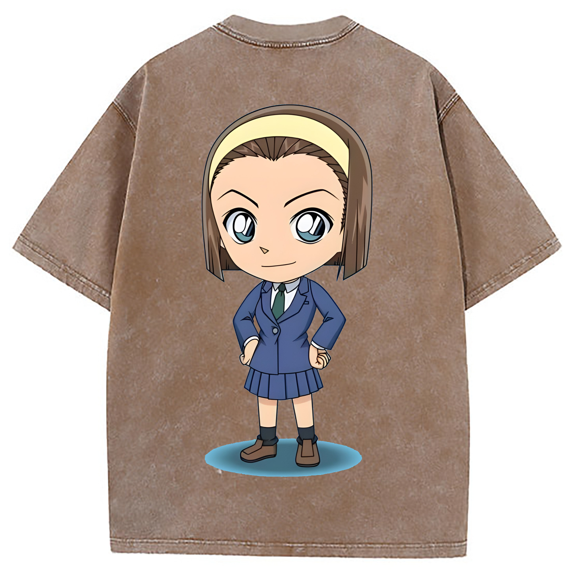 （画像用） 名探偵コナン 吉田 歩美 よしだ あゆみ Detective Conan my Yeager 綿100% ヴィンテージ風 半袖Tシャツ（背面プリント）