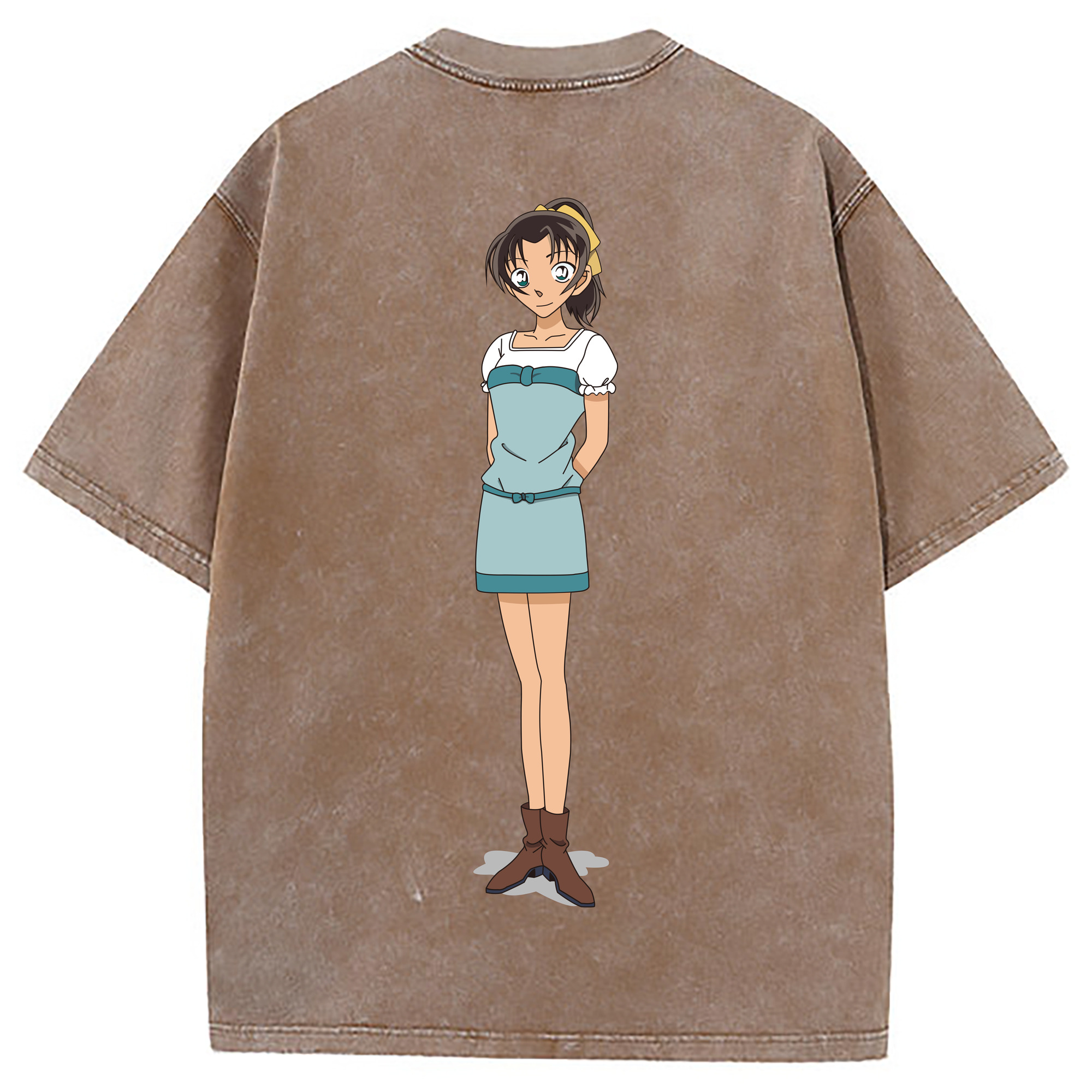 （画像用） 名探偵コナン Detective Conan 綿100% ヴィンテージ風 半袖Tシャツ（背面プリント）