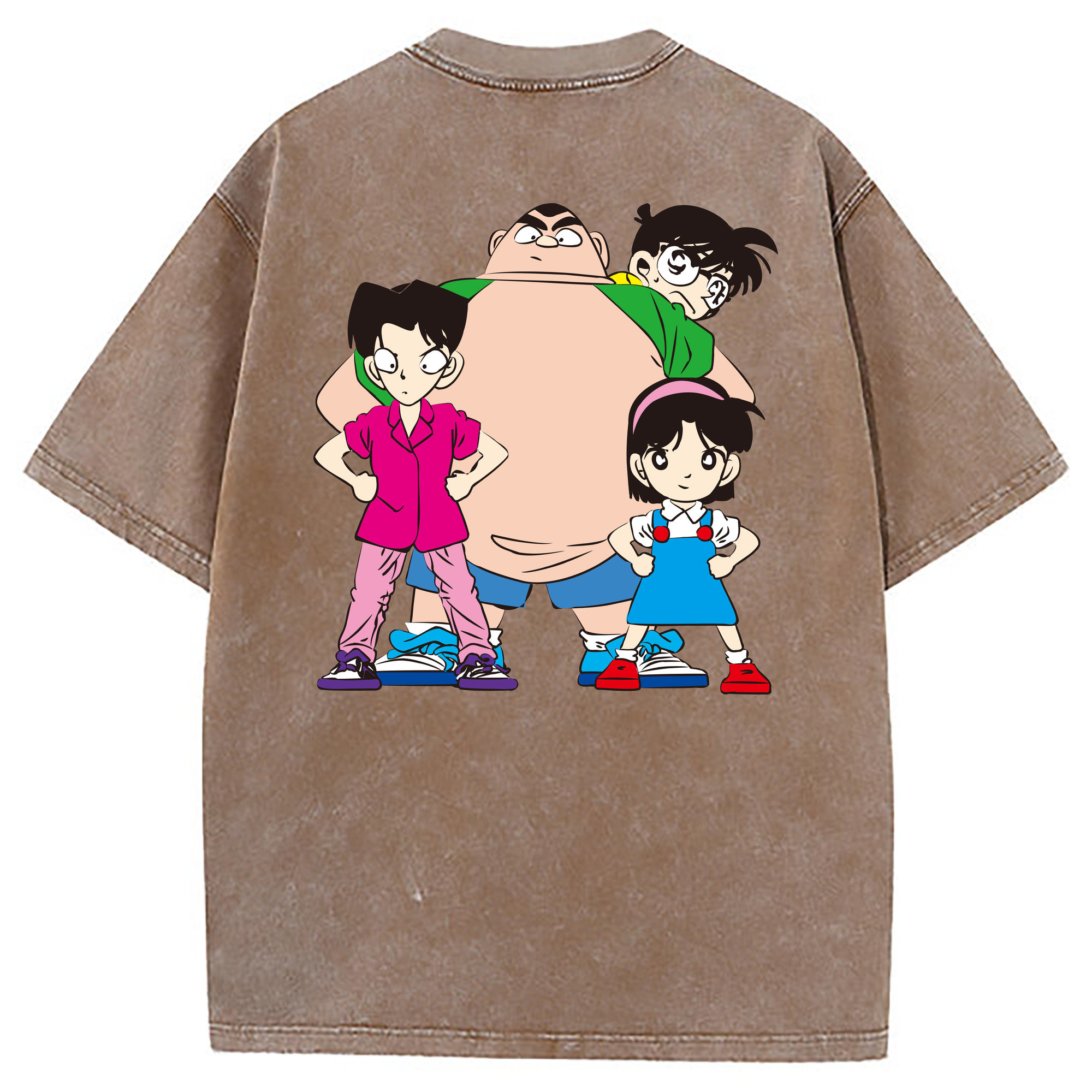 （画像用） 名探偵コナン Detective Conan 綿100% ヴィンテージ風 半袖Tシャツ（背面プリント）