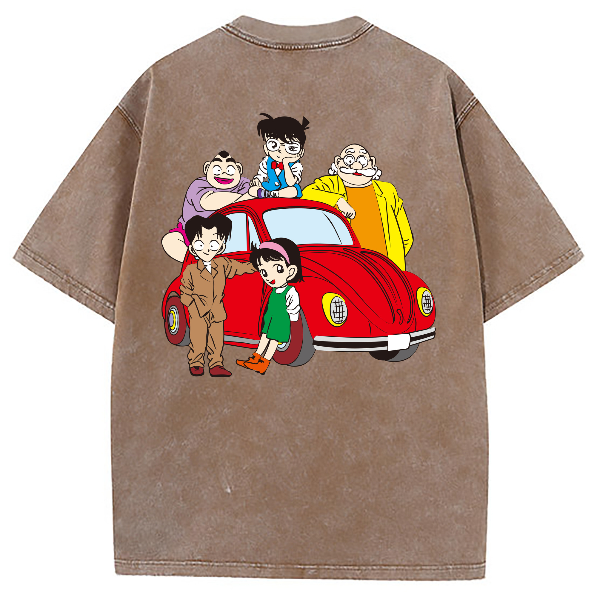 （画像用） 名探偵コナン Detective Conan 綿100% ヴィンテージ風 半袖Tシャツ（背面プリント）
