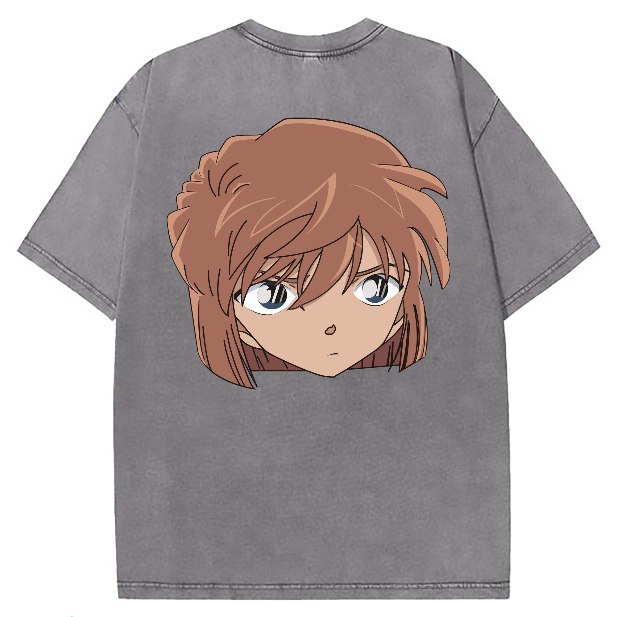 （画像用） 名探偵コナン 灰原 哀 はいばら あい Detective Conan Anita Hailey、Vi Graythorn Haibara Ai 綿100% ヴィンテージ風 半袖Tシャツ（背面プリント）
