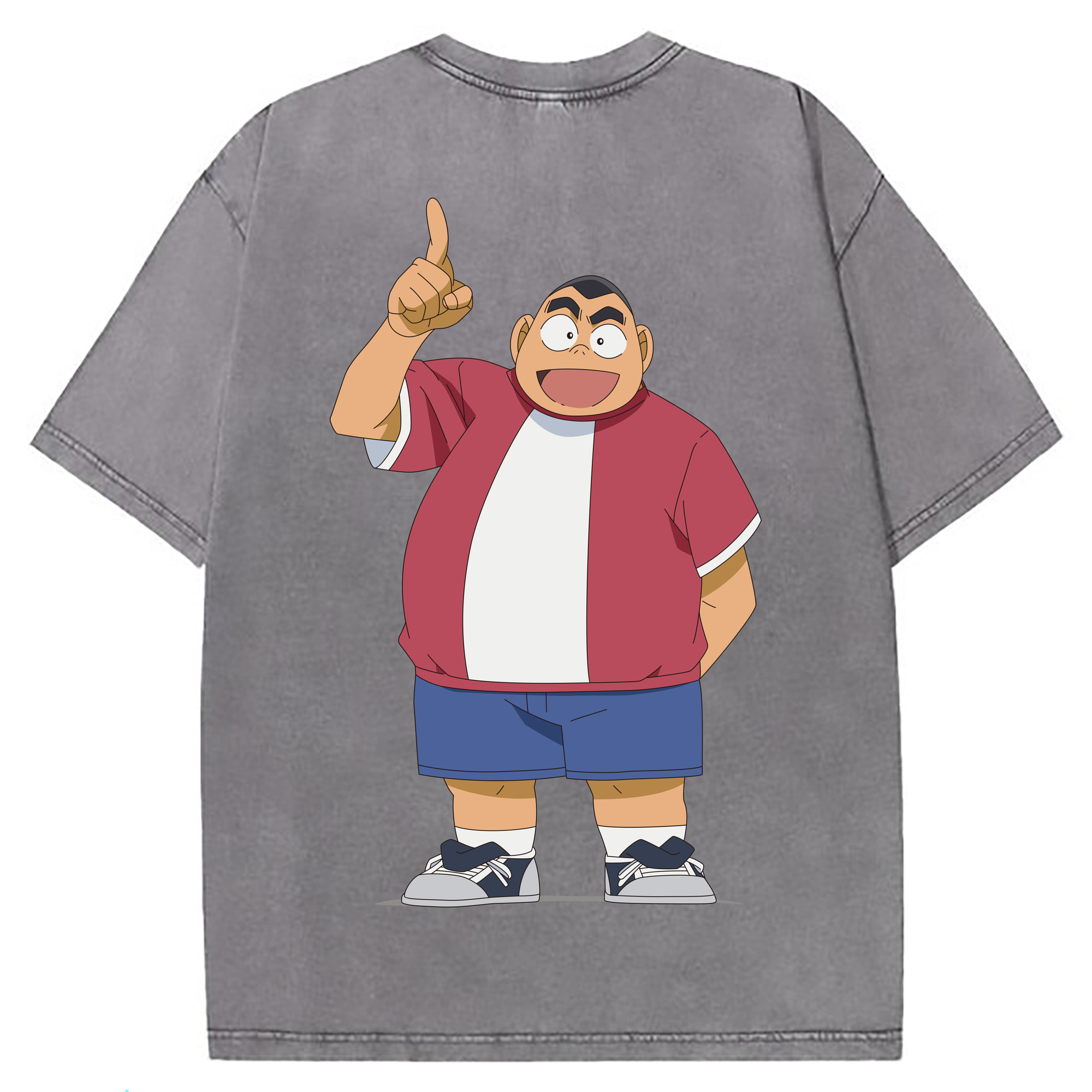 （画像用） 名探偵コナン 小嶋 元太 こじま げんた Detective Conan Kojima Genta 綿100% ヴィンテージ風 半袖Tシャツ（背面プリント）