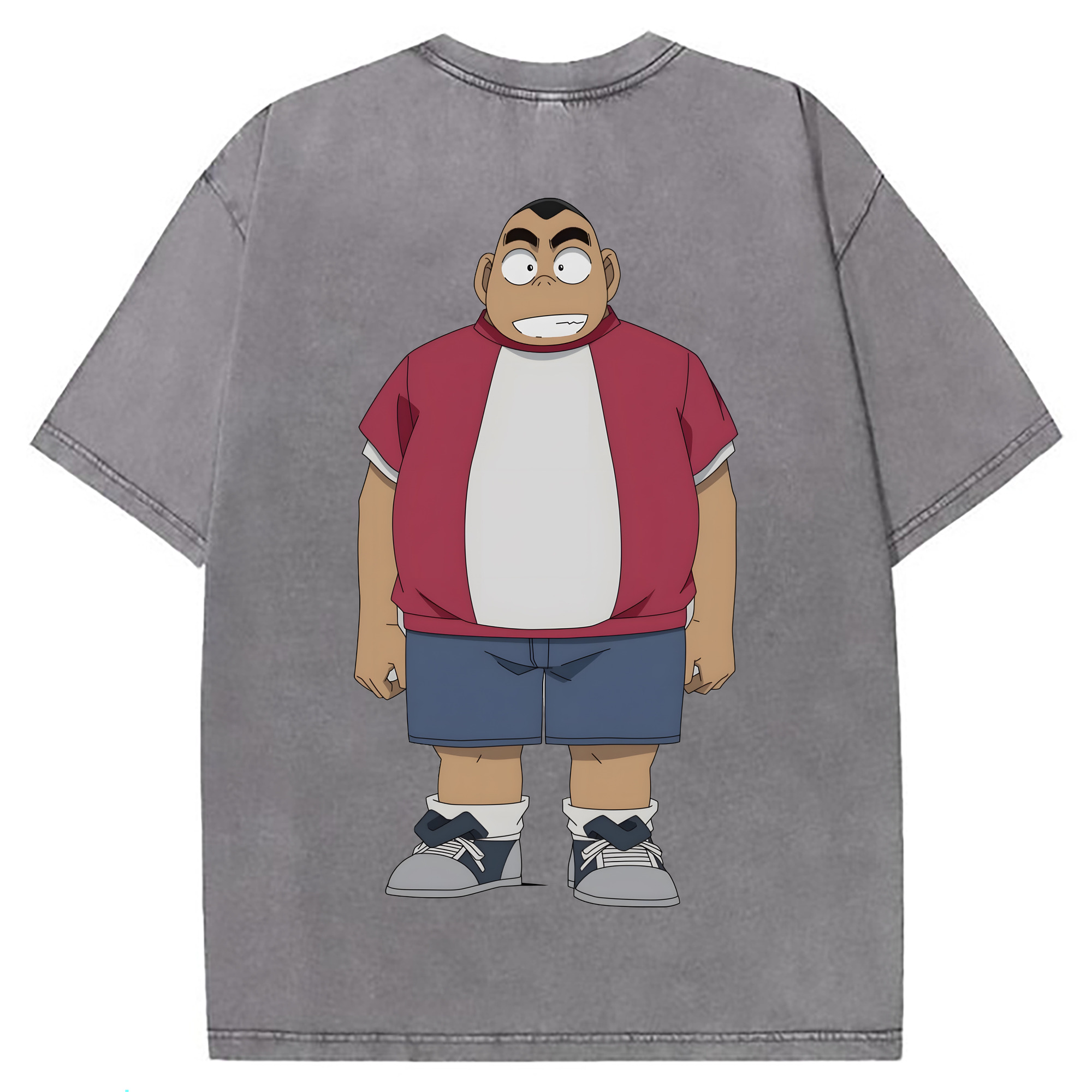 （画像用） 名探偵コナン 小嶋 元太 こじま げんた Detective Conan Kojima Genta 綿100% ヴィンテージ風 半袖Tシャツ（背面プリント）