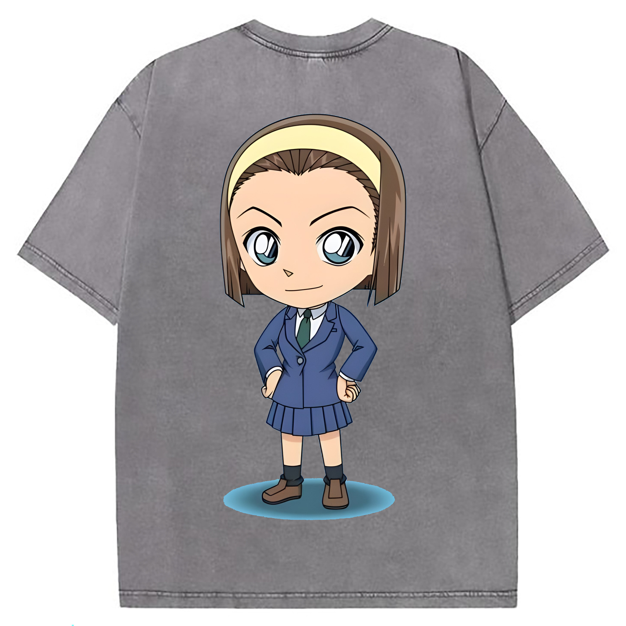 （画像用） 名探偵コナン 吉田 歩美 よしだ あゆみ Detective Conan my Yeager 綿100% ヴィンテージ風 半袖Tシャツ（背面プリント）