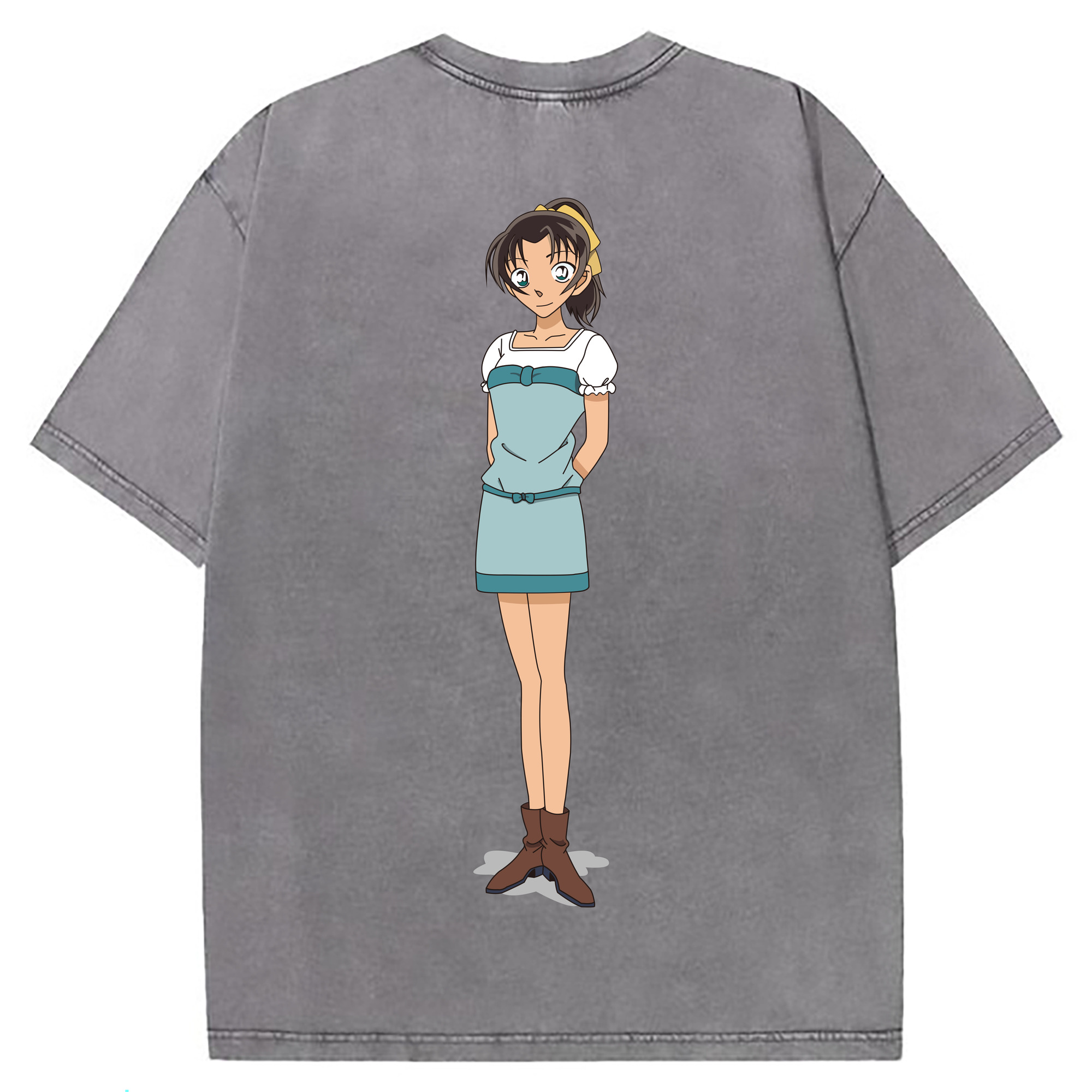 （画像用） 名探偵コナン Detective Conan 綿100% ヴィンテージ風 半袖Tシャツ（背面プリント）