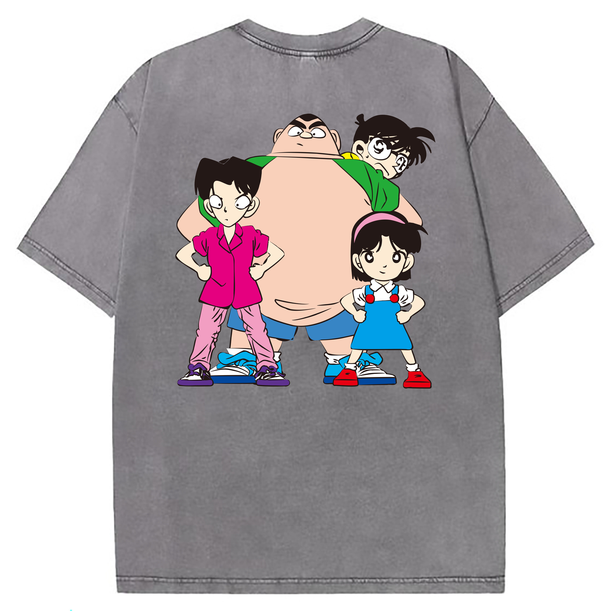 （画像用） 名探偵コナン Detective Conan 綿100% ヴィンテージ風 半袖Tシャツ（背面プリント）
