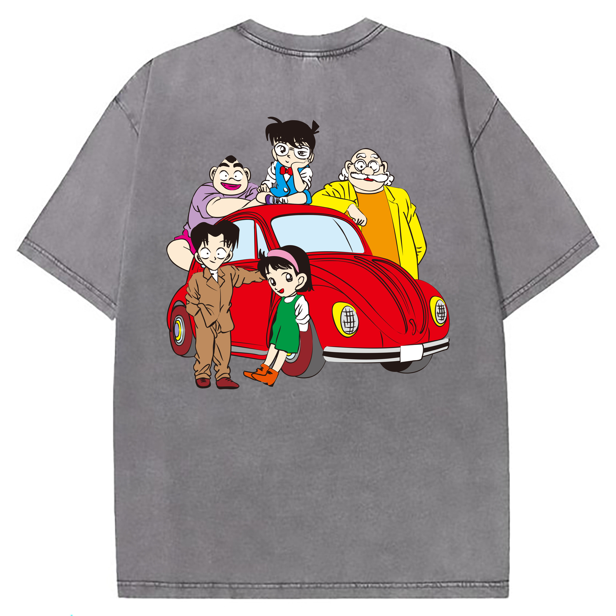 （画像用） 名探偵コナン Detective Conan 綿100% ヴィンテージ風 半袖Tシャツ（背面プリント）