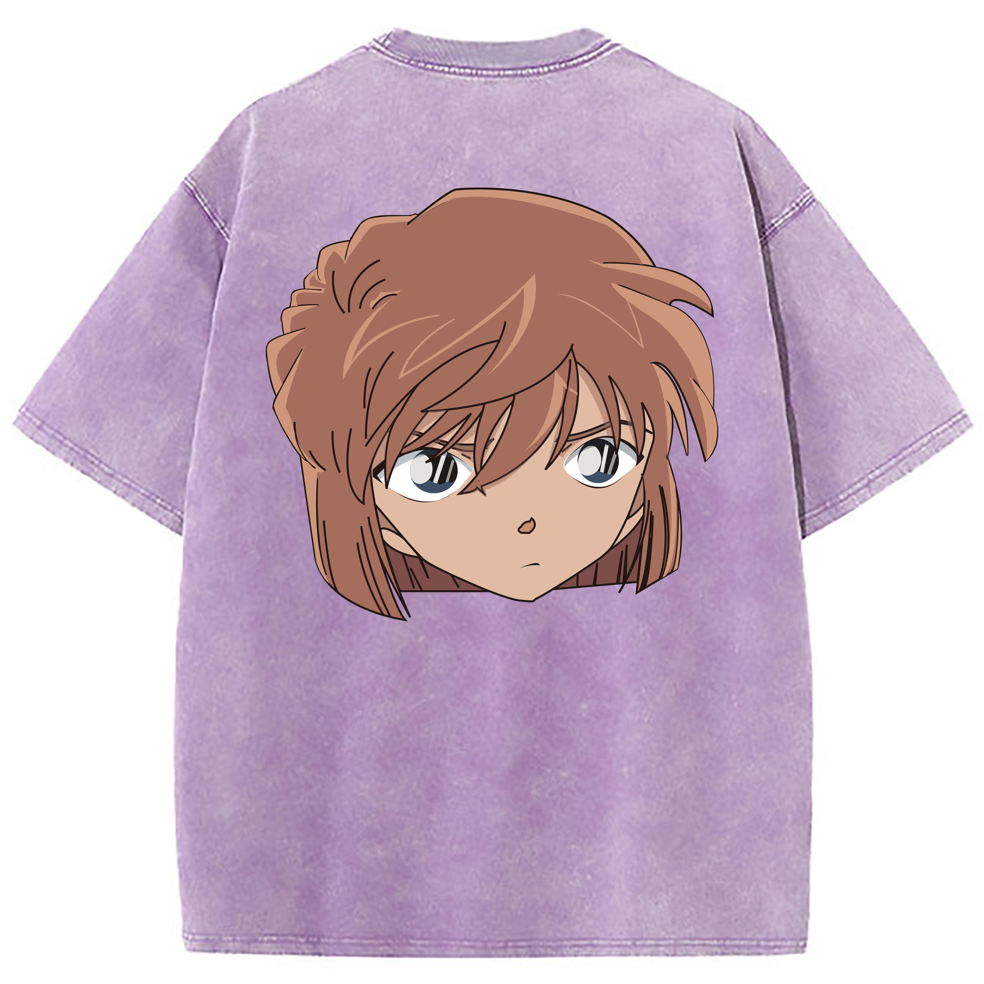 （画像用） 名探偵コナン 灰原 哀 はいばら あい Detective Conan Anita Hailey、Vi Graythorn Haibara Ai 綿100% ヴィンテージ風 半袖Tシャツ（背面プリント）