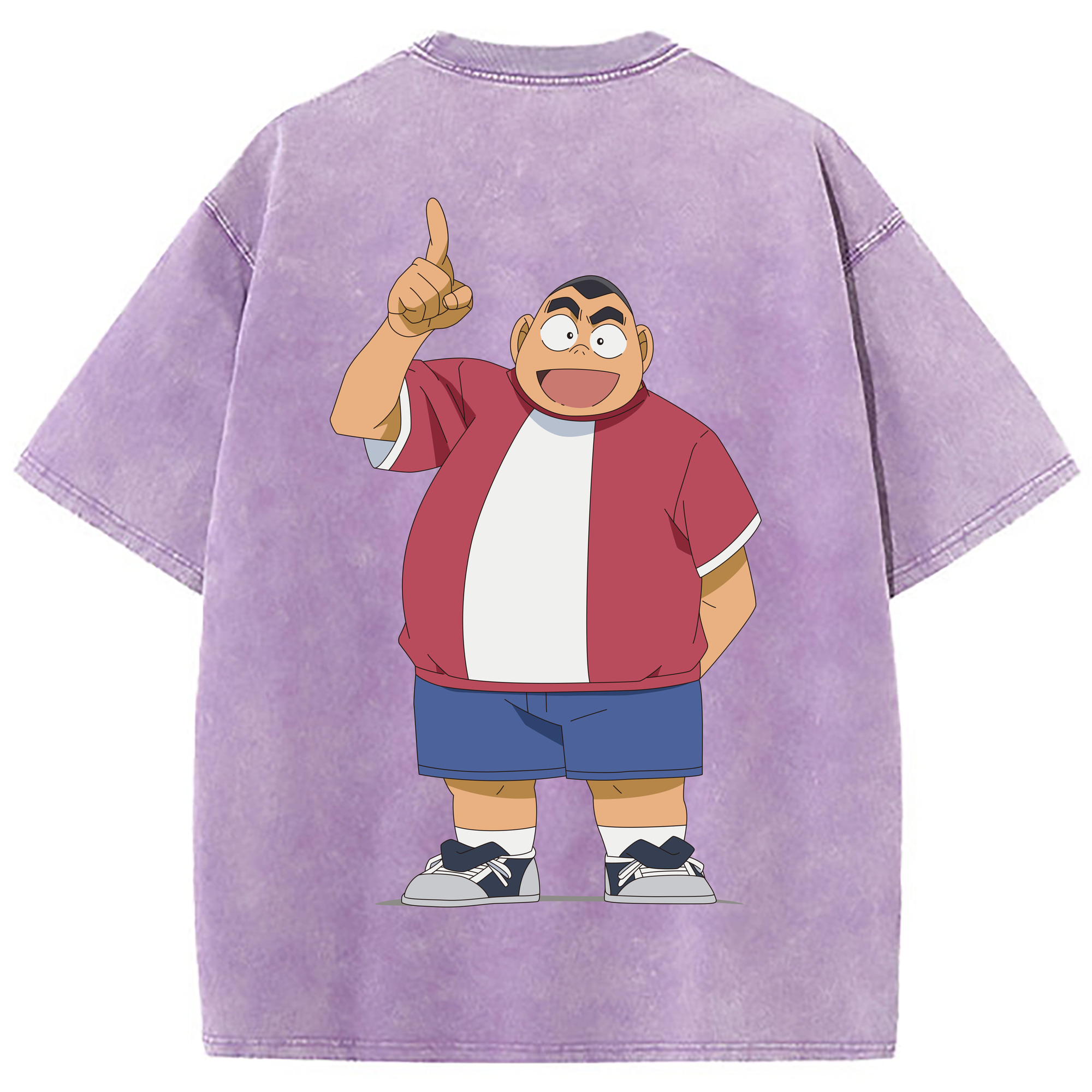 （画像用） 名探偵コナン 小嶋 元太 こじま げんた Detective Conan Kojima Genta 綿100% ヴィンテージ風 半袖Tシャツ（背面プリント）