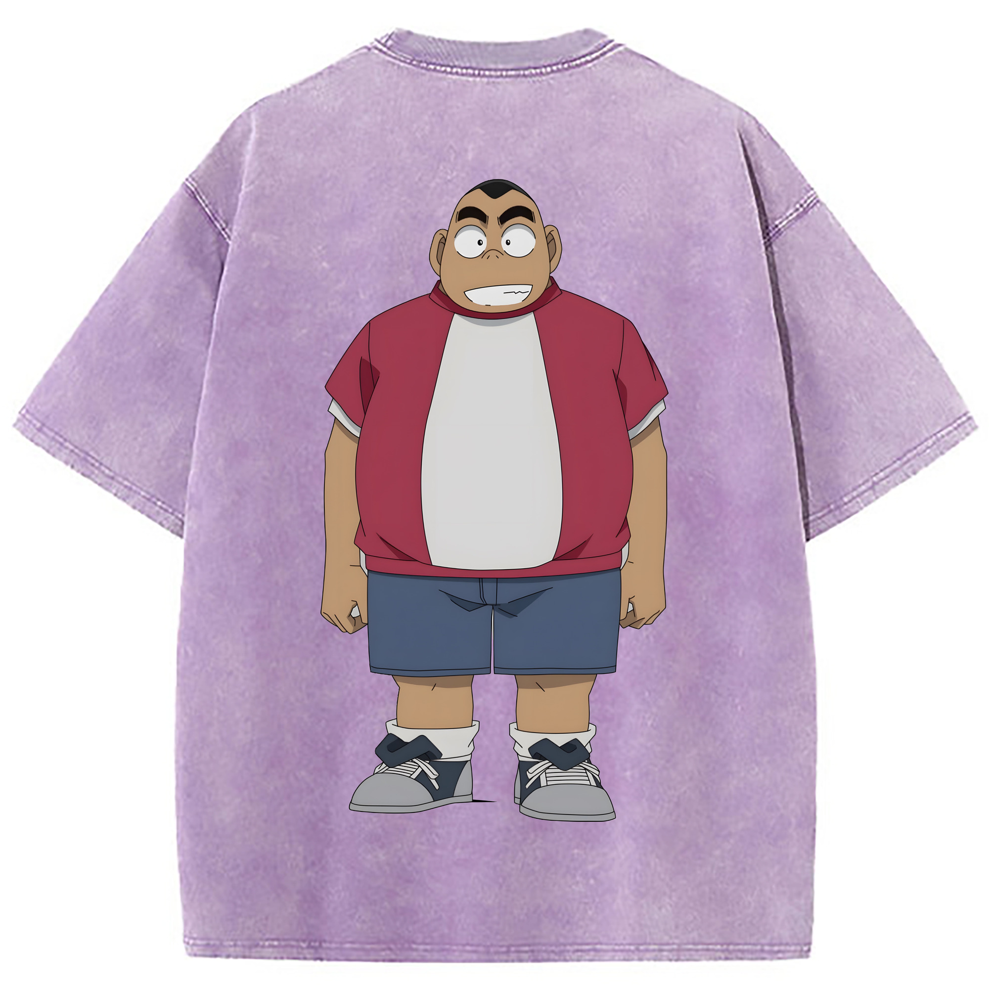 （画像用） 名探偵コナン 小嶋 元太 こじま げんた Detective Conan Kojima Genta 綿100% ヴィンテージ風 半袖Tシャツ（背面プリント）