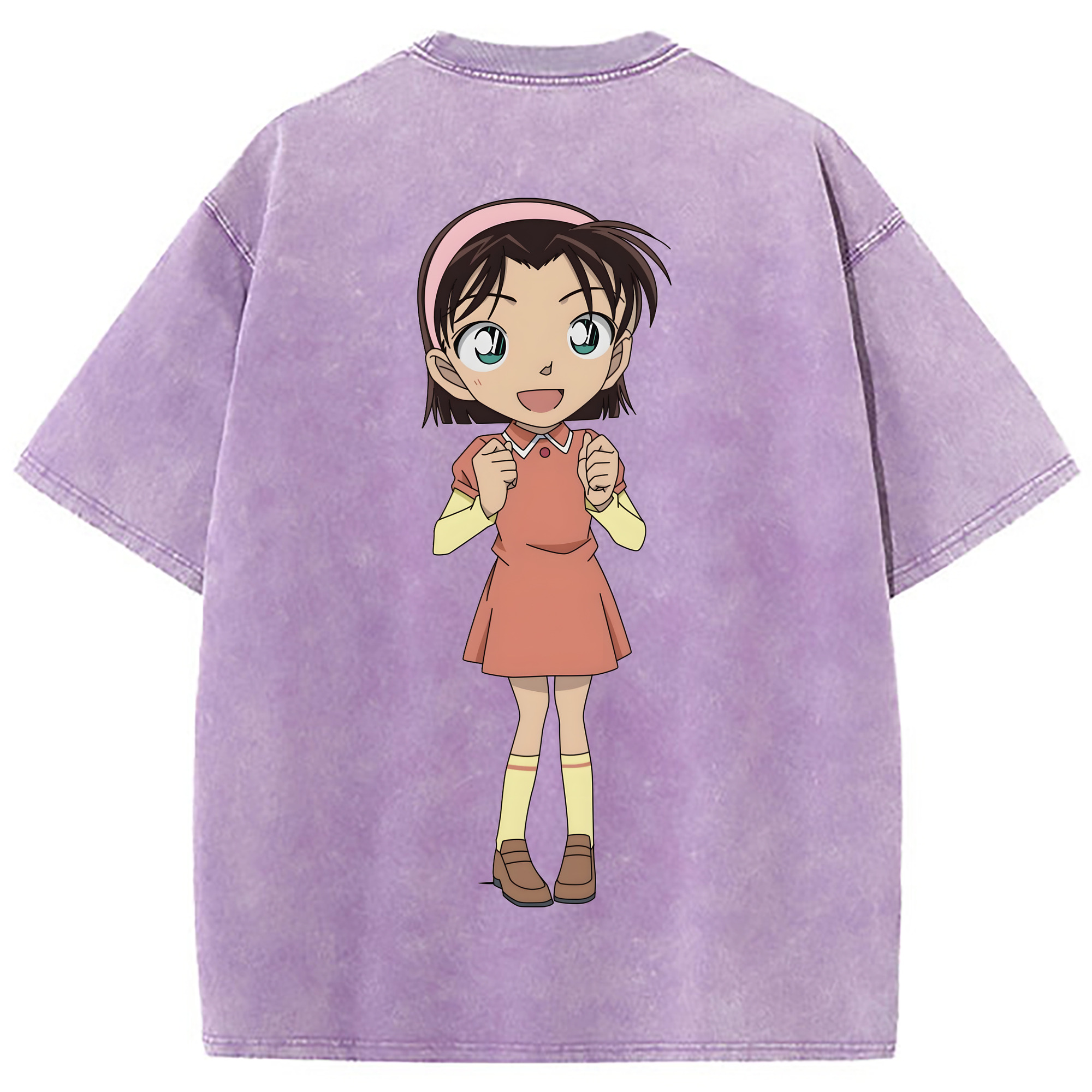 （画像用） 名探偵コナン 吉田 歩美 よしだ あゆみ Detective Conan my Yeager 綿100% ヴィンテージ風 半袖Tシャツ（背面プリント）