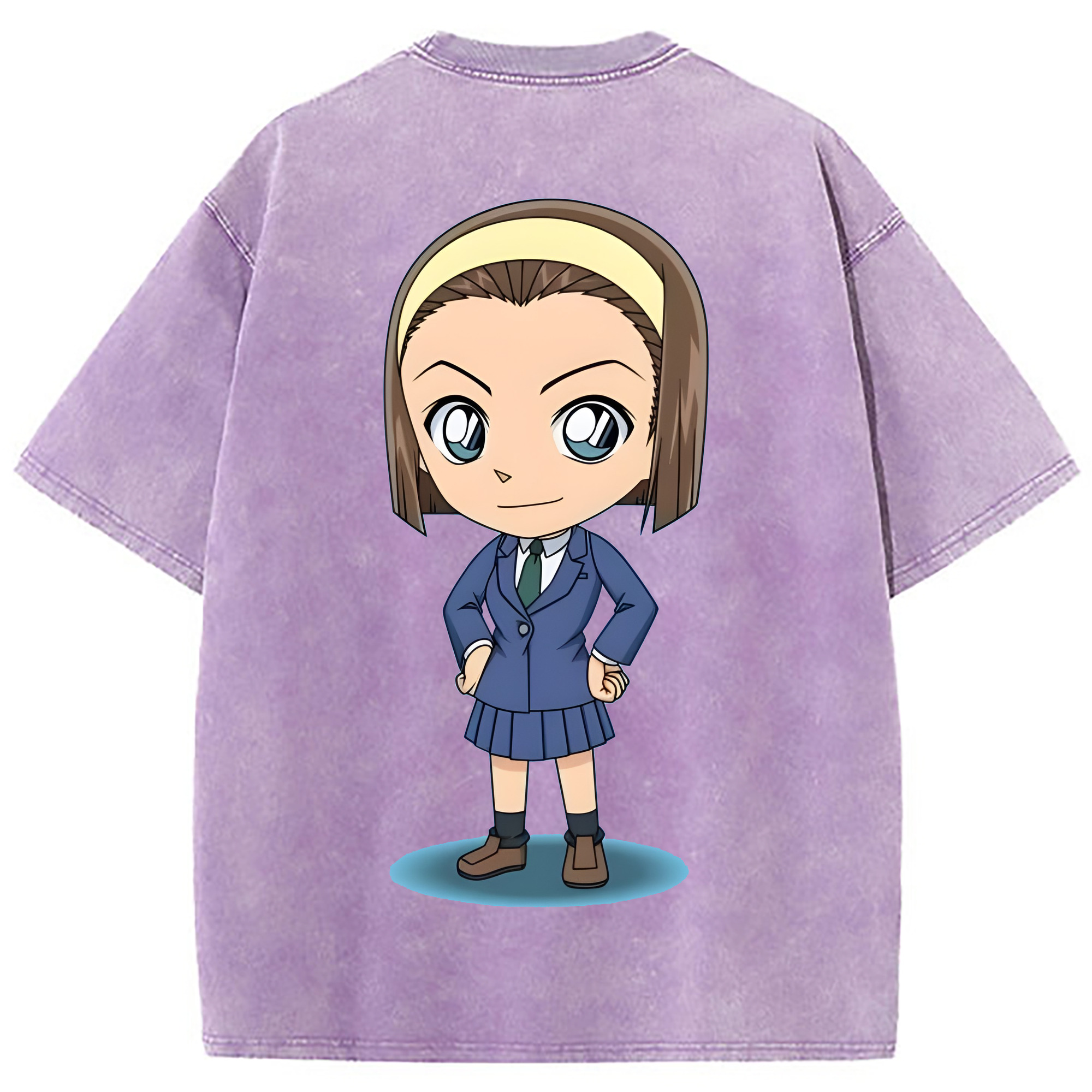 （画像用） 名探偵コナン 吉田 歩美 よしだ あゆみ Detective Conan my Yeager 綿100% ヴィンテージ風 半袖Tシャツ（背面プリント）