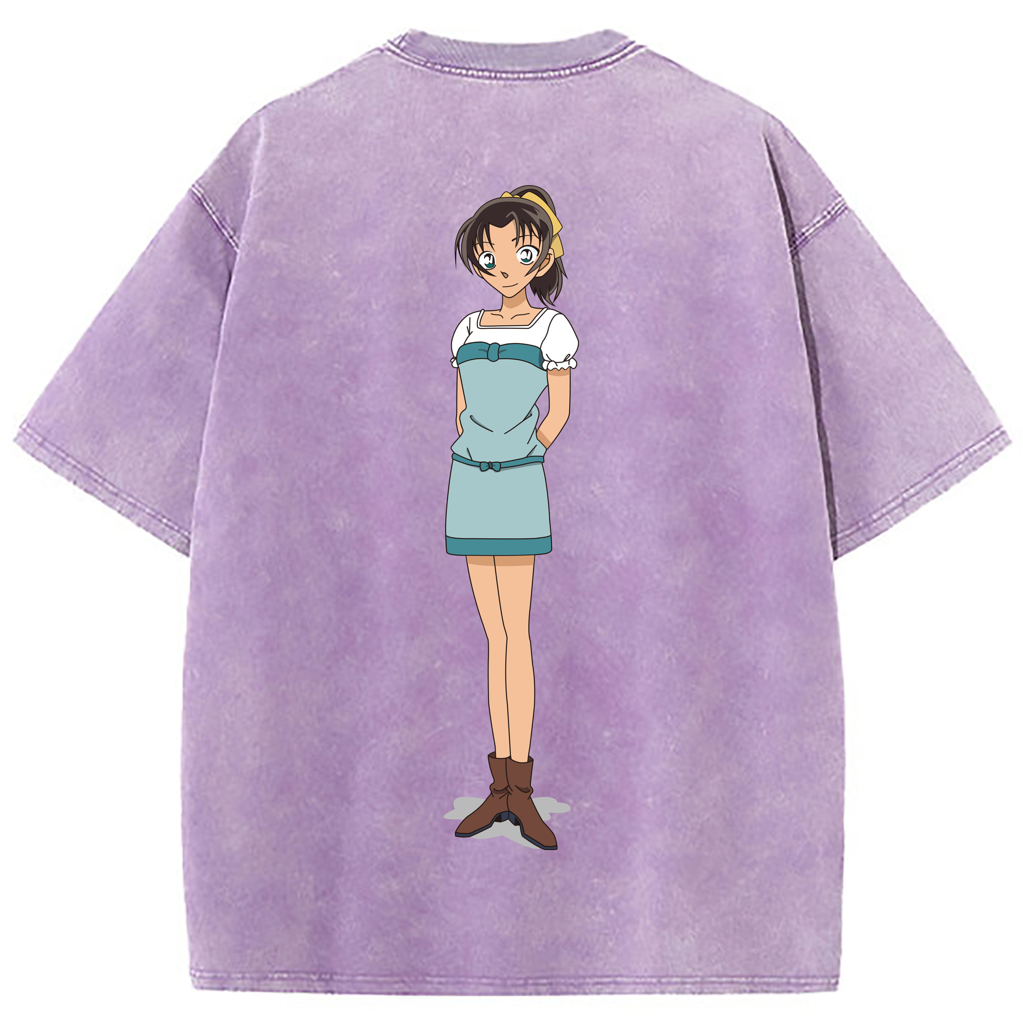（画像用） 名探偵コナン Detective Conan 綿100% ヴィンテージ風 半袖Tシャツ（背面プリント）