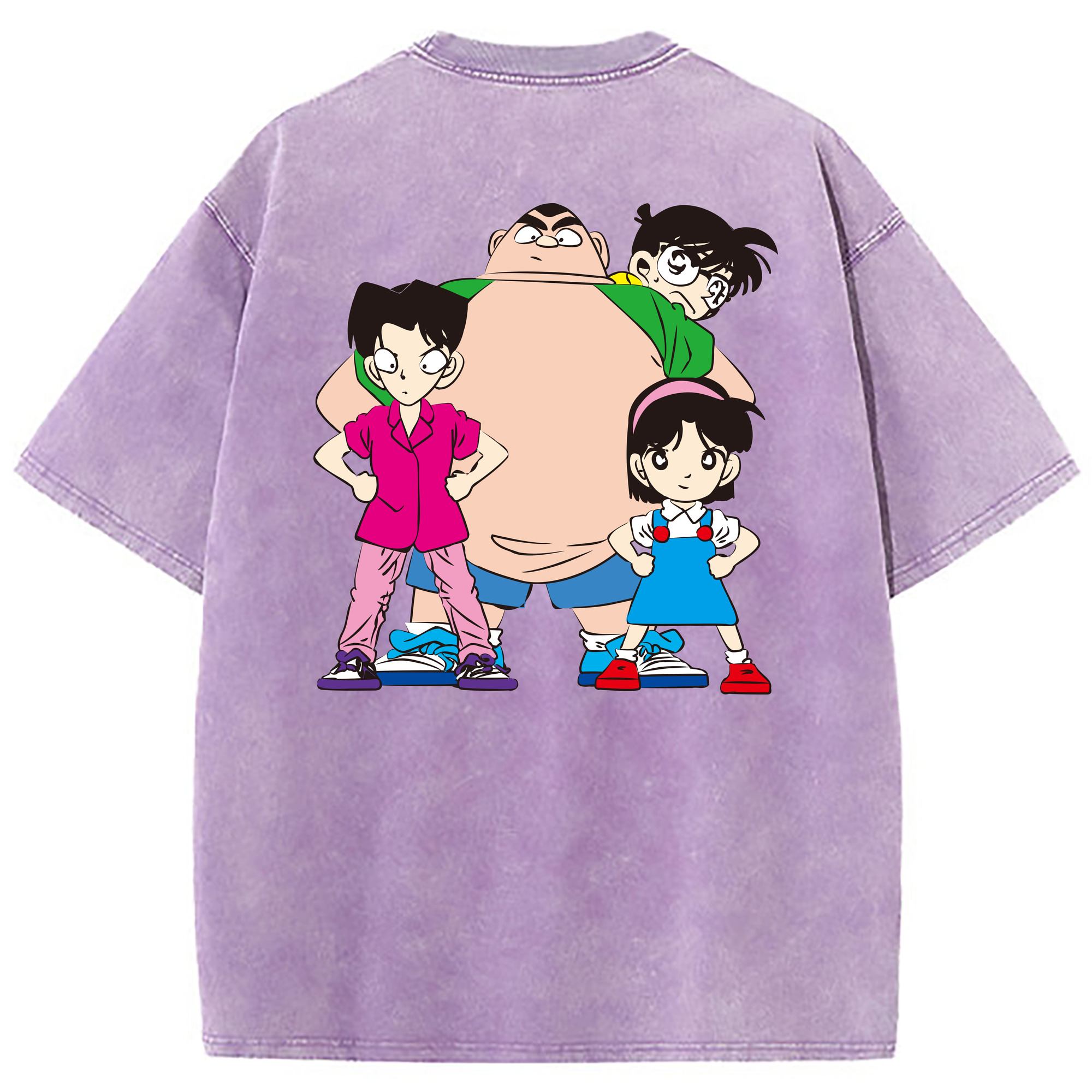 （画像用） 名探偵コナン Detective Conan 綿100% ヴィンテージ風 半袖Tシャツ（背面プリント）