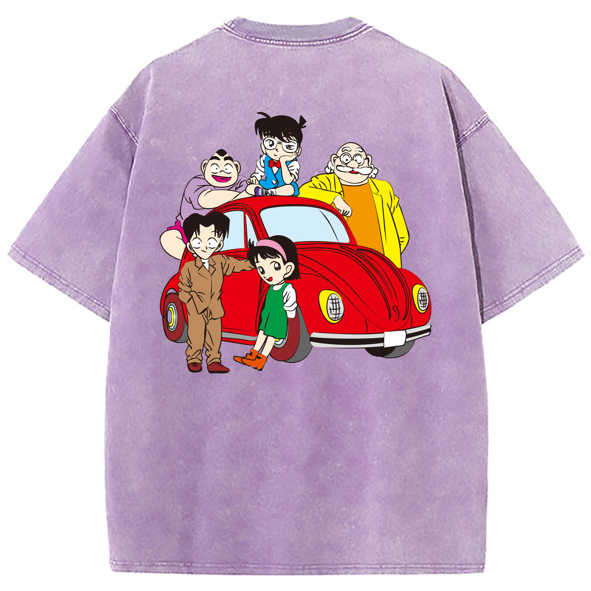 （画像用） 名探偵コナン Detective Conan 綿100% ヴィンテージ風 半袖Tシャツ（背面プリント）