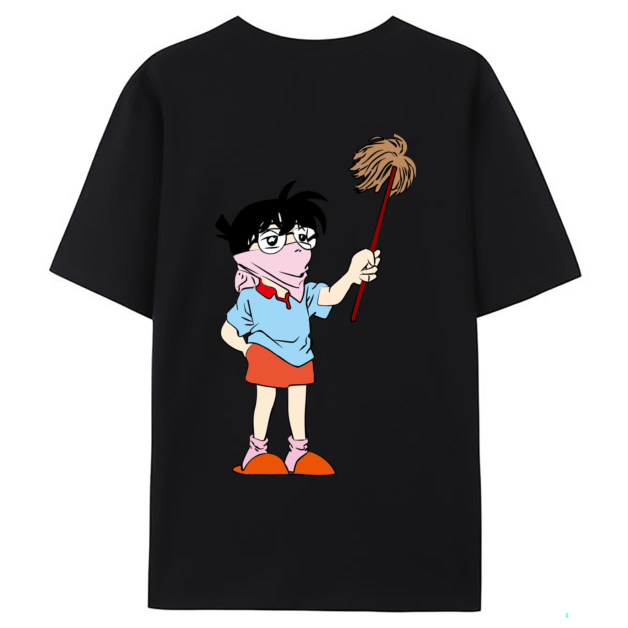 （画像用） 名探偵コナン 江戸川 コナン Detective Conan Conan Edogawa 綿100％ メンズ半袖Tシャツ（バックプリント） 通気性