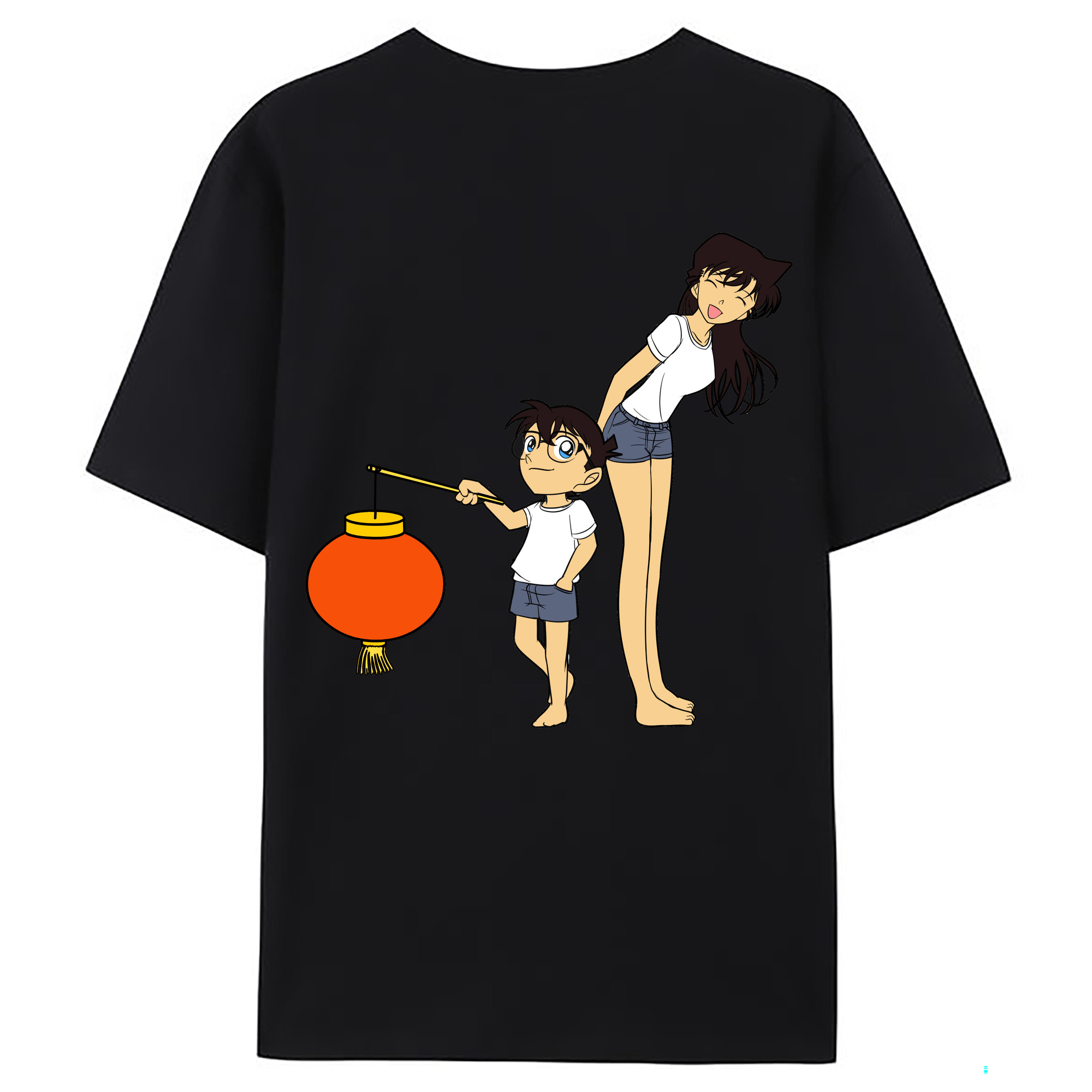 （画像用） 名探偵コナン 毛利 蘭 もうり らん、モーリ ラン Detective Conan Rachel Moore 綿100％ メンズ半袖Tシャツ（バックプリント） 通気性