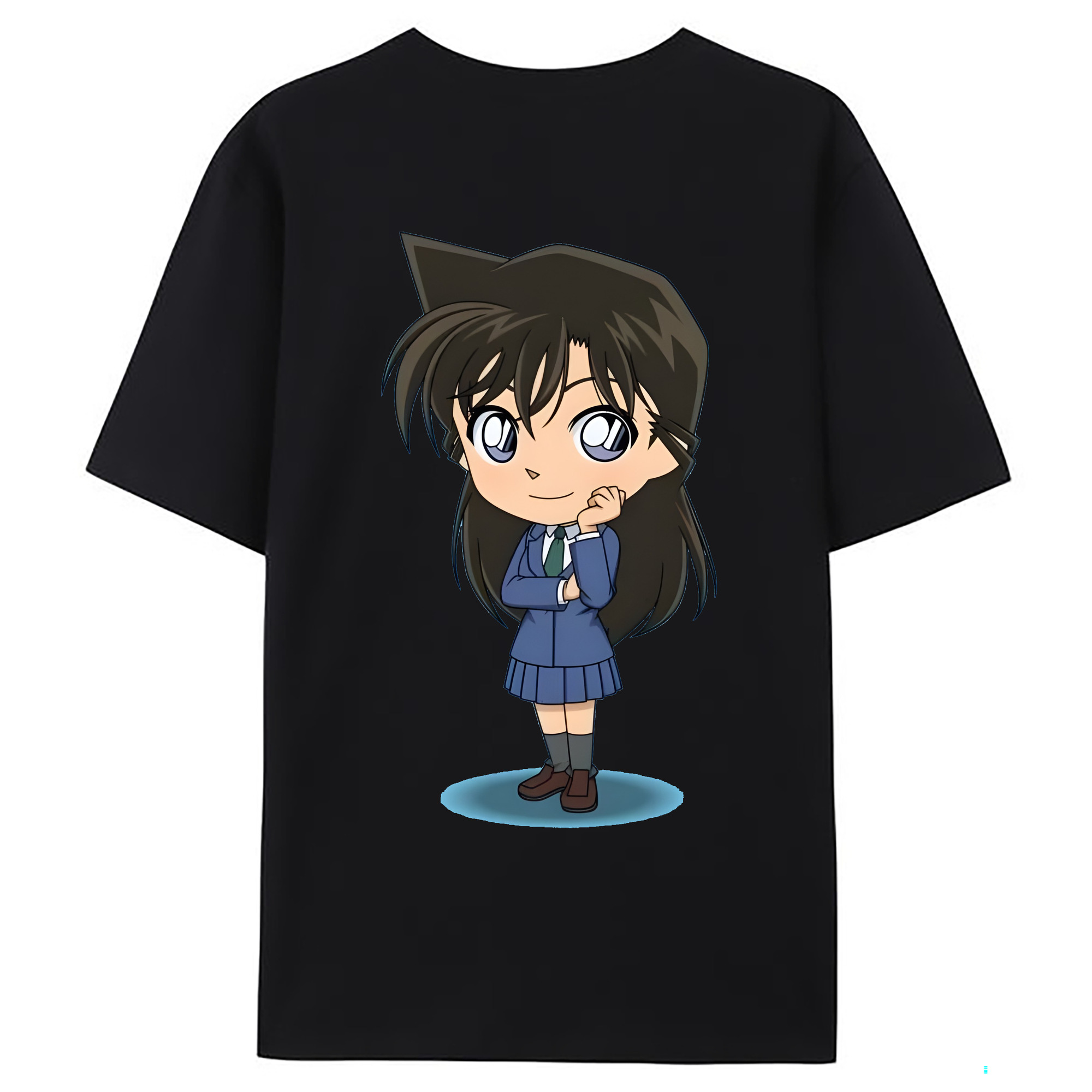 （画像用） 名探偵コナン 毛利 蘭 もうり らん、モーリ ラン Detective Conan Rachel Moore 綿100％ メンズ半袖Tシャツ（バックプリント） 通気性