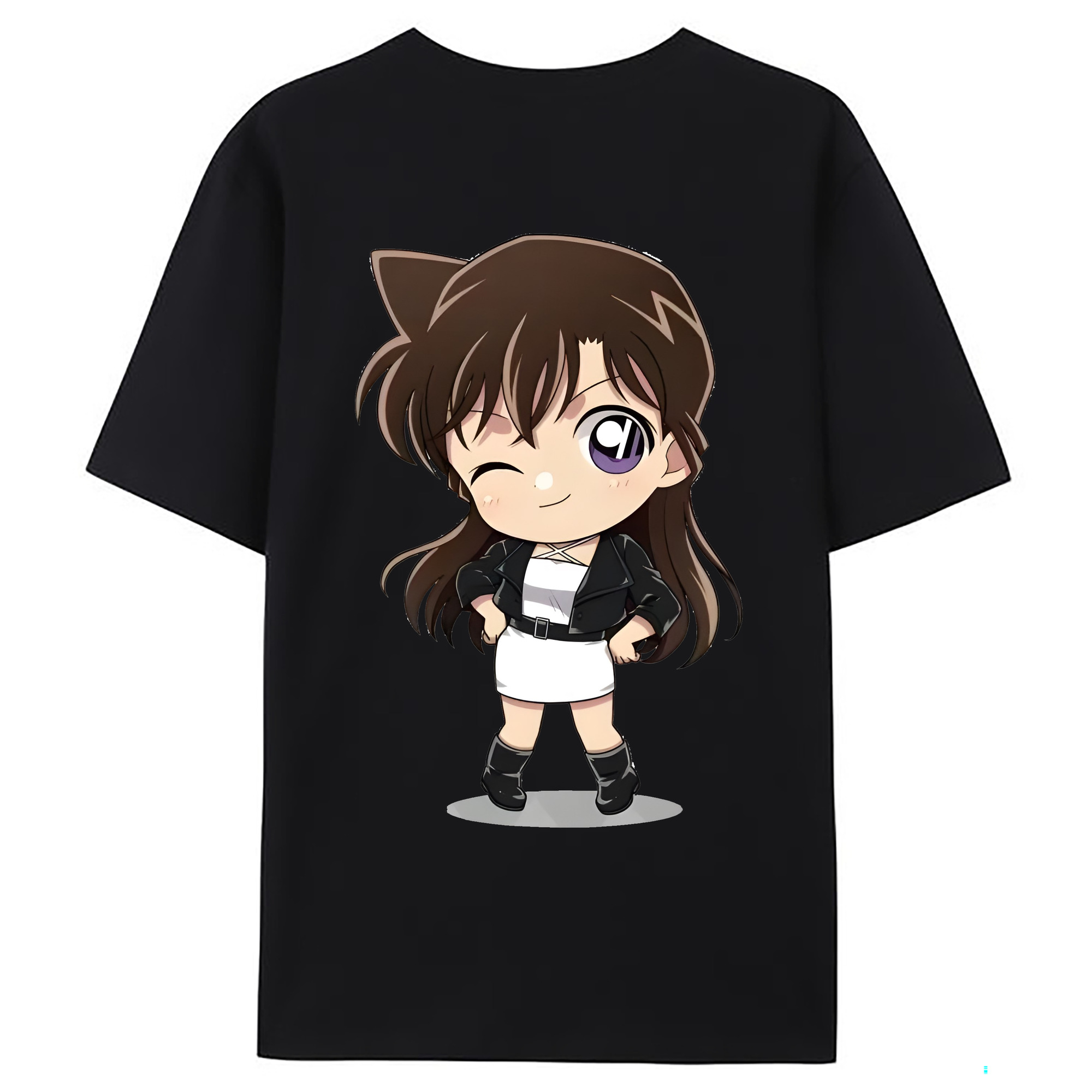 （画像用） 名探偵コナン 毛利 蘭 もうり らん、モーリ ラン Detective Conan Rachel Moore 綿100％ メンズ半袖Tシャツ（バックプリント） 通気性