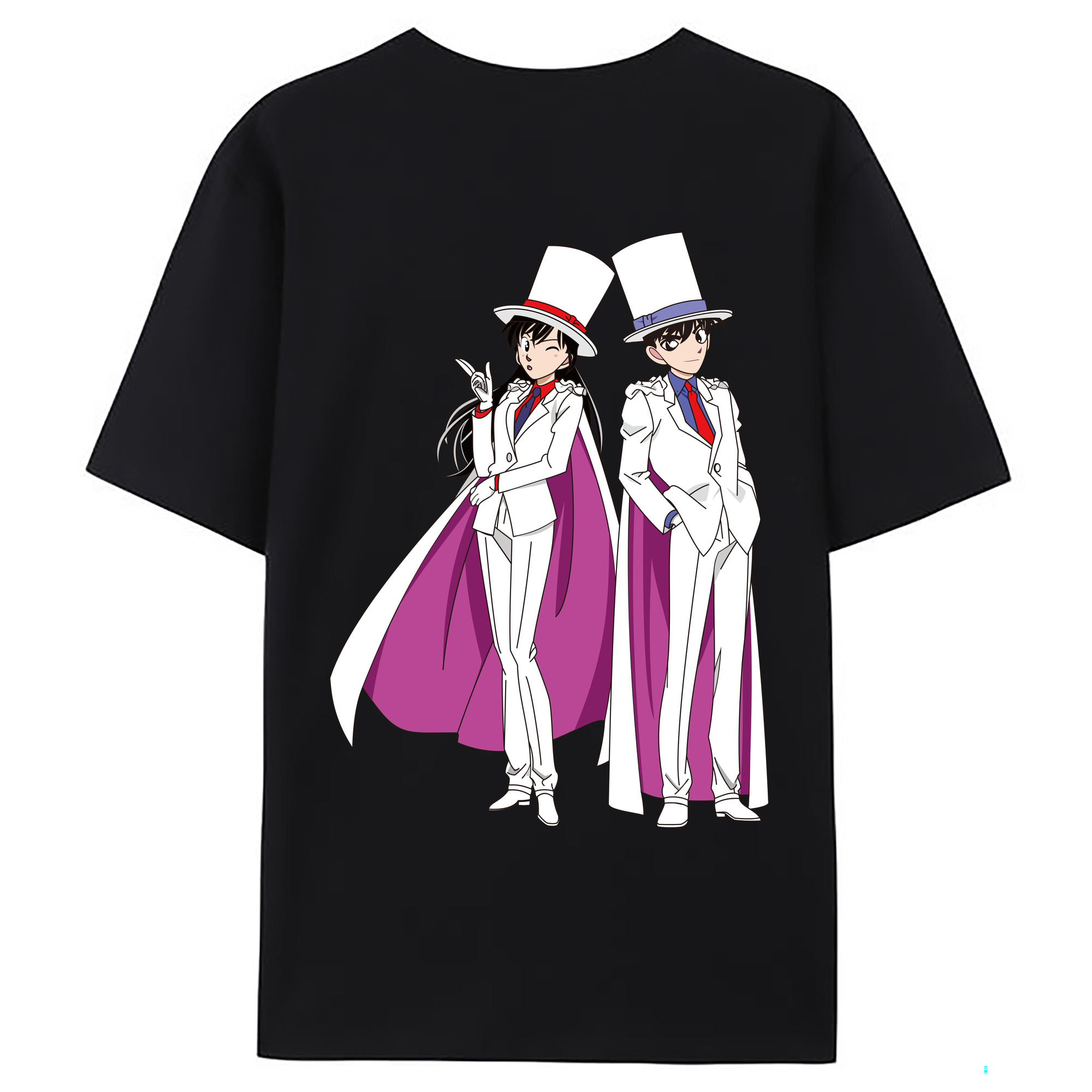 （画像用） 名探偵コナン くろば かいと Detective Conan Kuroba Kaito 綿100％ メンズ半袖Tシャツ（バックプリント） 通気性