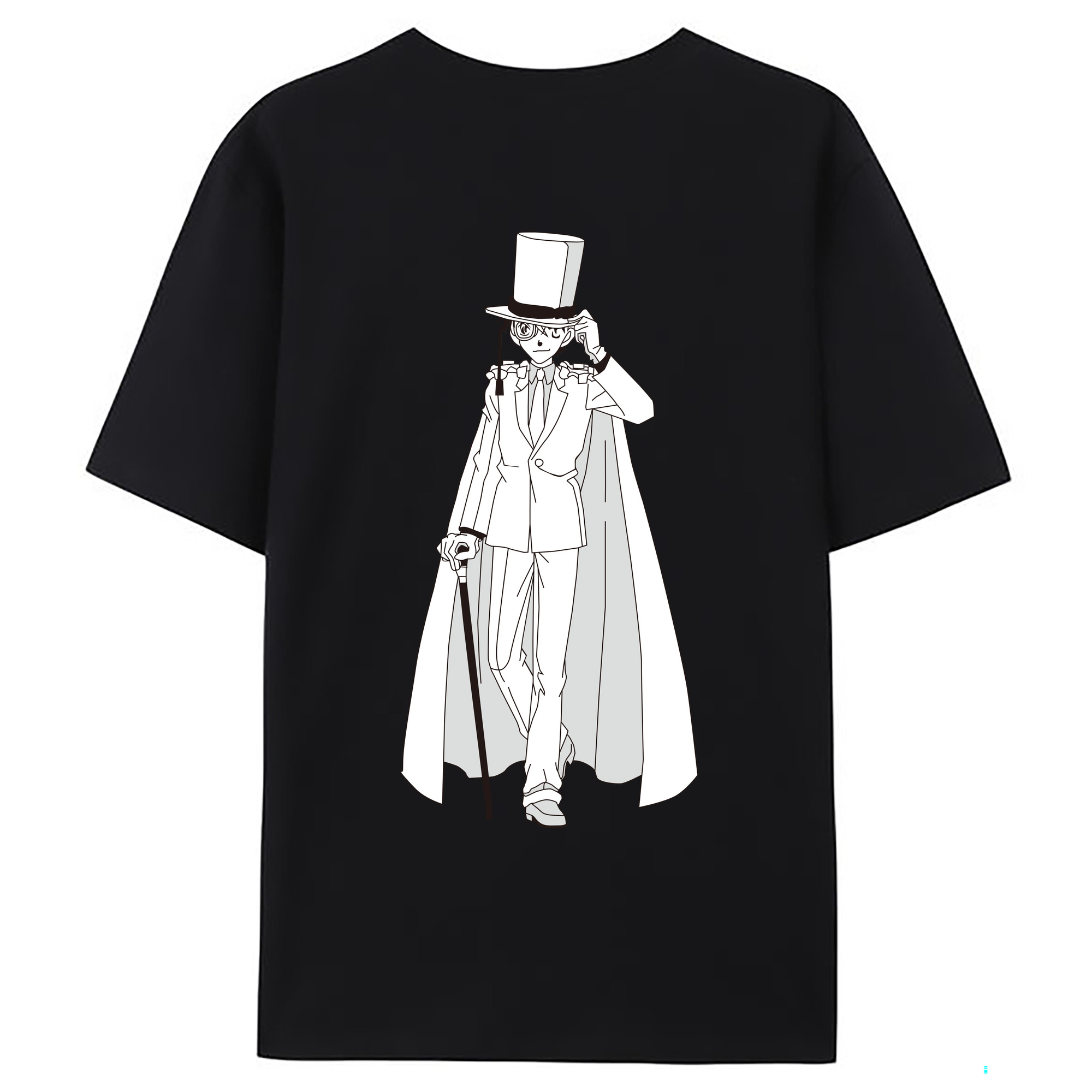 （画像用） 名探偵コナン くろば かいと Detective Conan Kuroba Kaito 綿100％ メンズ半袖Tシャツ（バックプリント） 通気性