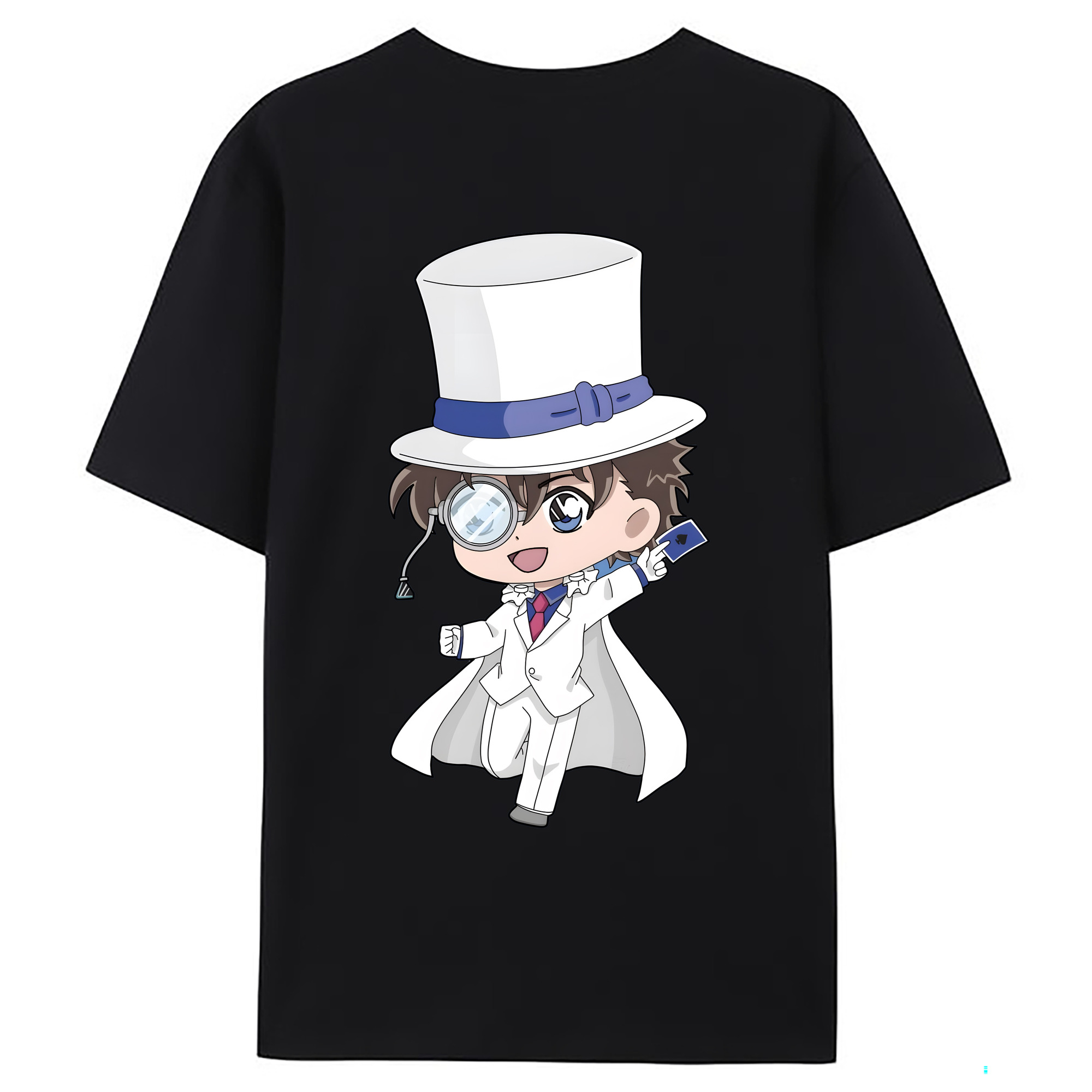 （画像用） 名探偵コナン くろば かいと Detective Conan Kuroba Kaito 綿100％ メンズ半袖Tシャツ（バックプリント） 通気性