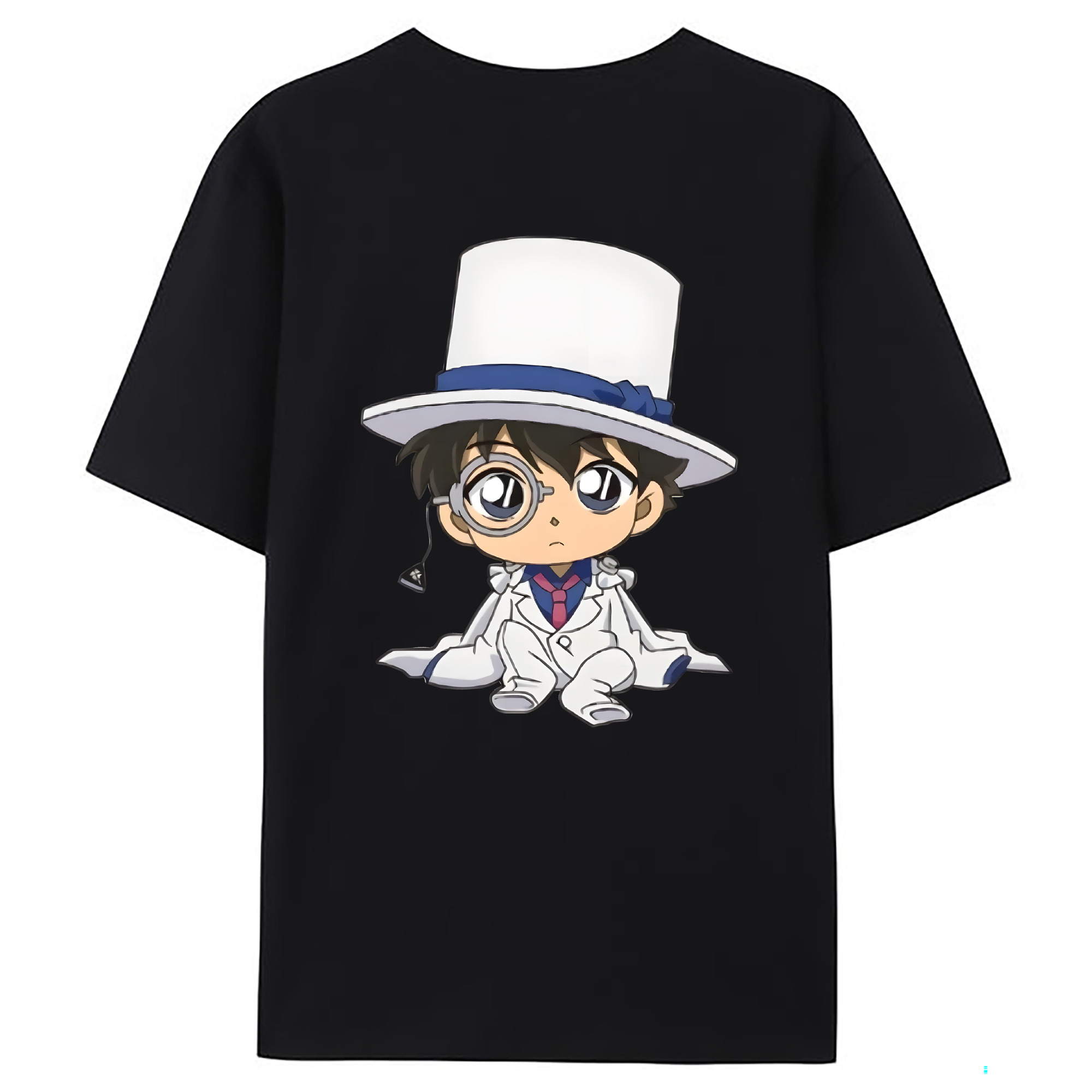 （画像用） 名探偵コナン くろば かいと Detective Conan Kuroba Kaito 綿100％ メンズ半袖Tシャツ（バックプリント） 通気性