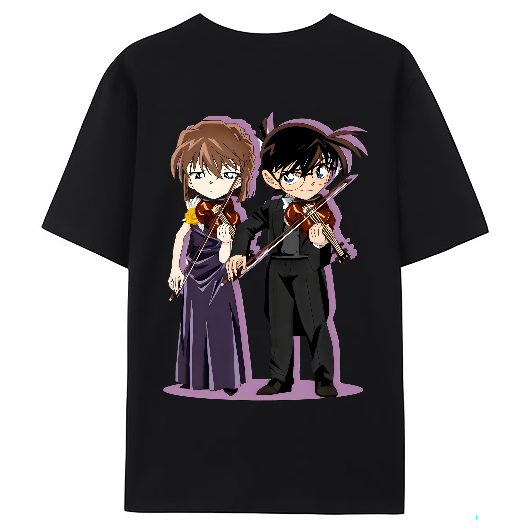 （画像用） 名探偵コナン 灰原 哀 はいばら あい Detective Conan Anita Hailey、Vi Graythorn Haibara Ai 綿100％ メンズ半袖Tシャツ（バックプリント） 通気性
