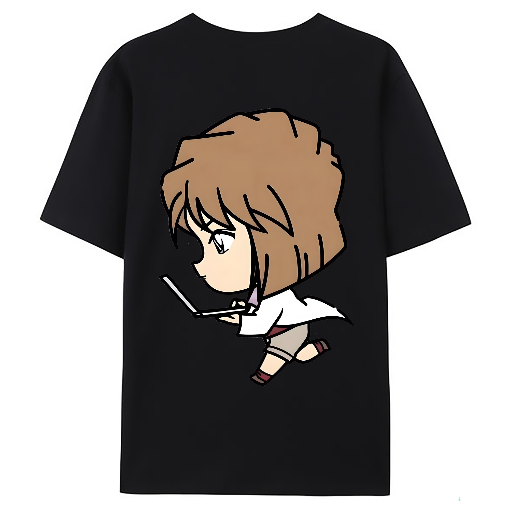 （画像用） 名探偵コナン 灰原 哀 はいばら あい Detective Conan Anita Hailey、Vi Graythorn Haibara Ai 綿100％ メンズ半袖Tシャツ（バックプリント） 通気性