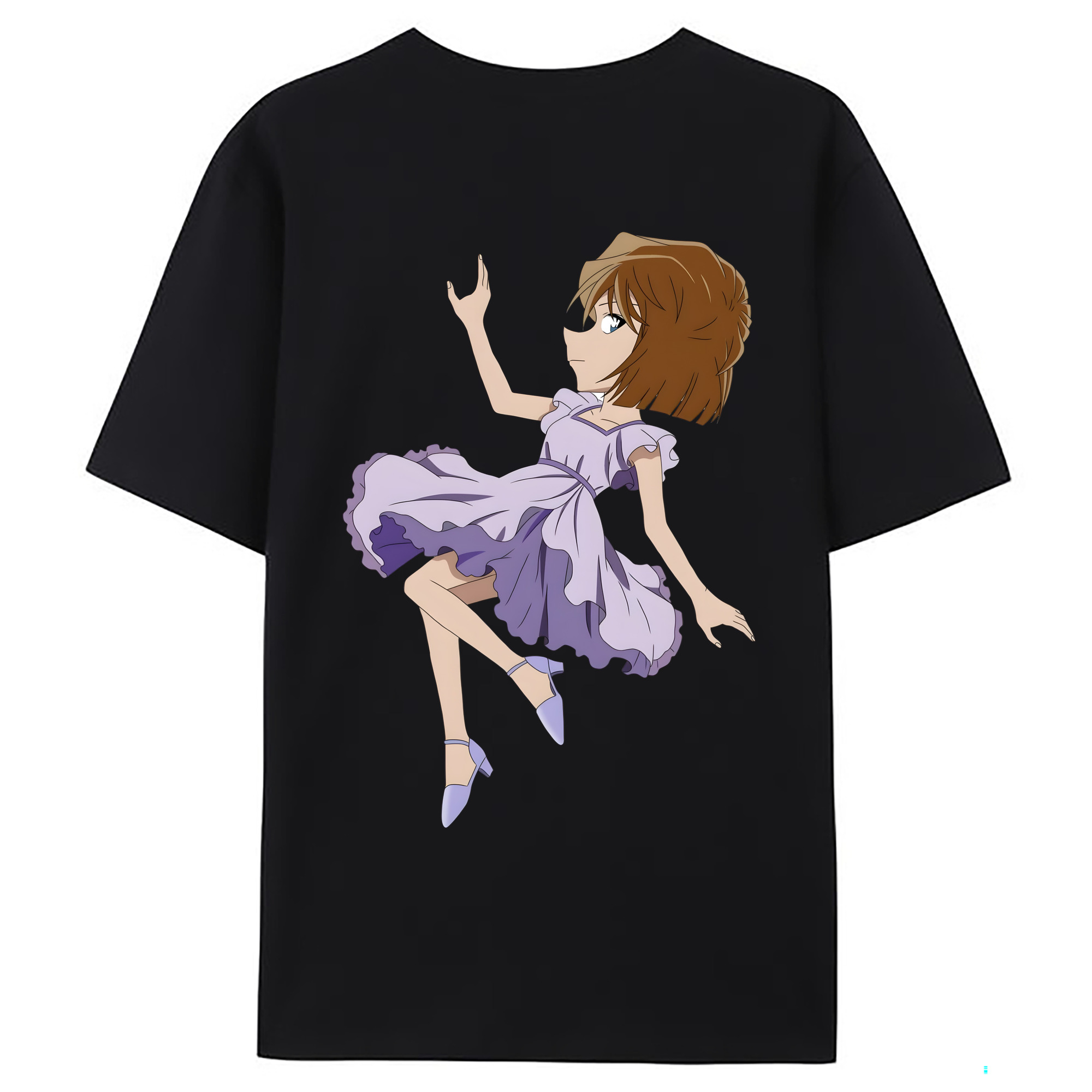 （画像用） 名探偵コナン 灰原 哀 はいばら あい Detective Conan Anita Hailey、Vi Graythorn Haibara Ai 綿100％ メンズ半袖Tシャツ（バックプリント） 通気性
