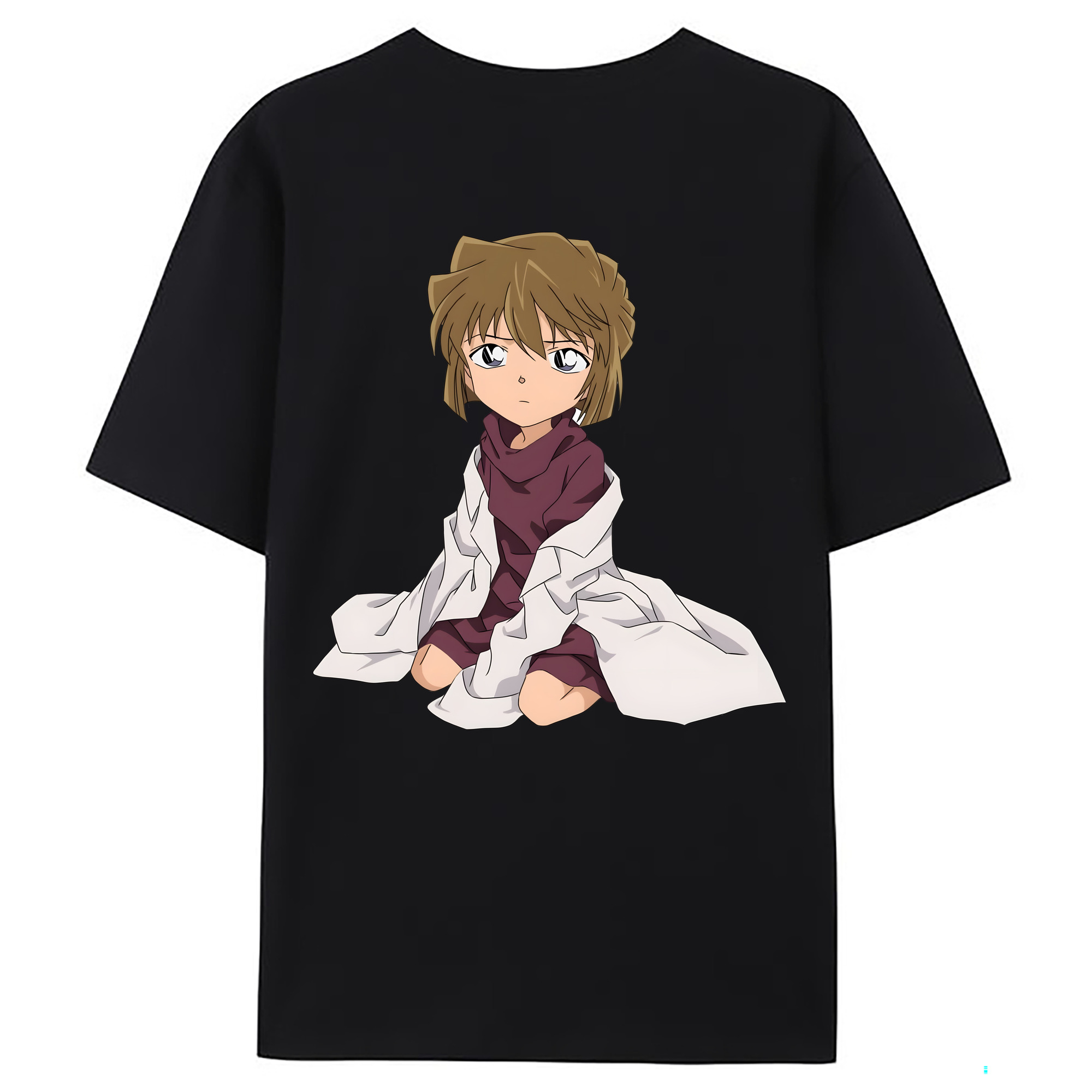 （画像用） 名探偵コナン 灰原 哀 はいばら あい Detective Conan Anita Hailey、Vi Graythorn Haibara Ai 綿100％ メンズ半袖Tシャツ（バックプリント） 通気性