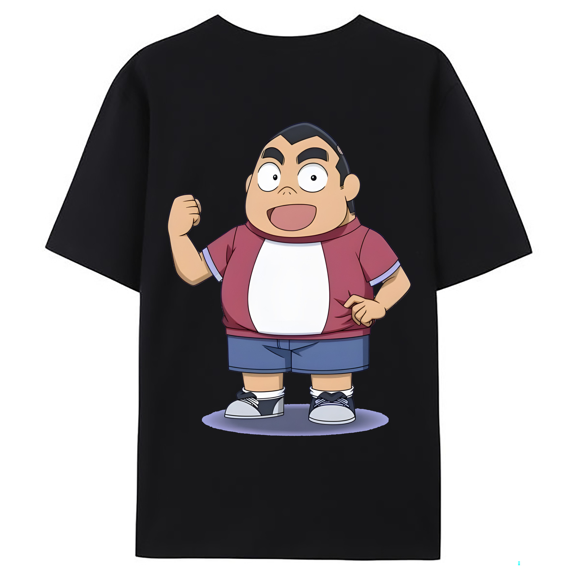 （画像用） 名探偵コナン 小嶋 元太 こじま げんた Detective Conan Kojima Genta 綿100％ メンズ半袖Tシャツ（バックプリント） 通気性