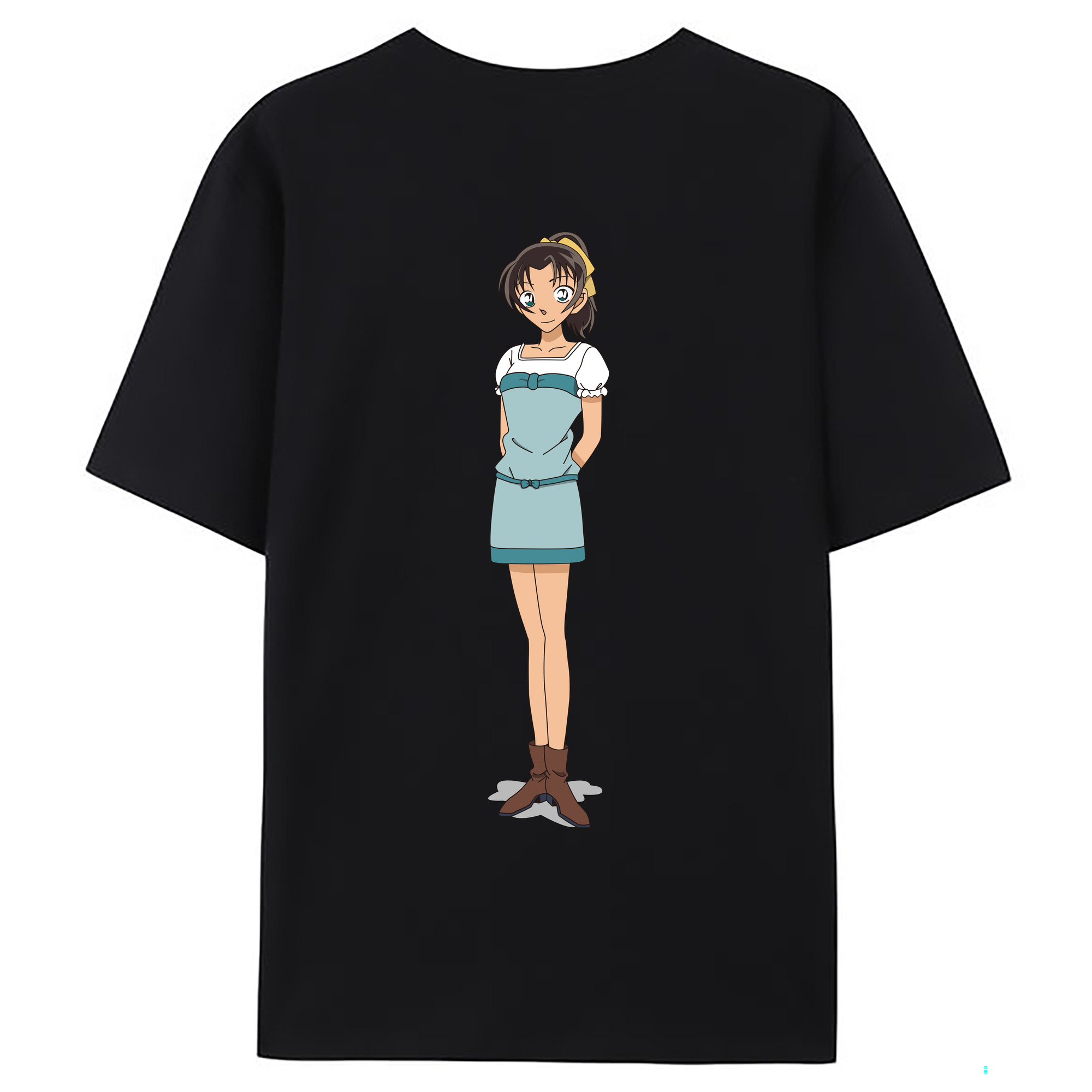 （画像用） 名探偵コナン Detective Conan 綿100％ メンズ半袖Tシャツ（バックプリント） 通気性