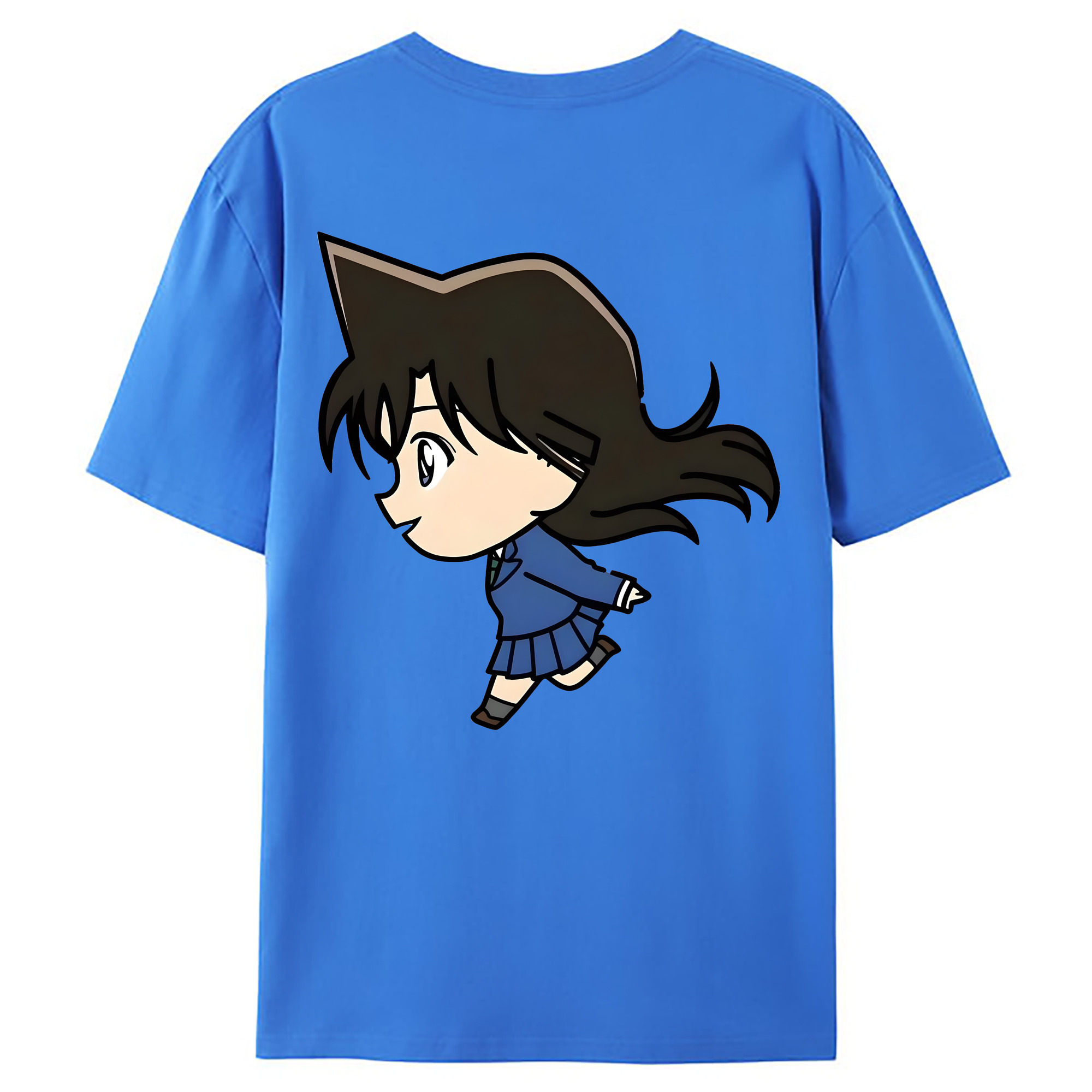 （画像用） 名探偵コナン 毛利 蘭 もうり らん、モーリ ラン Detective Conan Rachel Moore 綿100％ メンズ半袖Tシャツ（バックプリント） 通気性