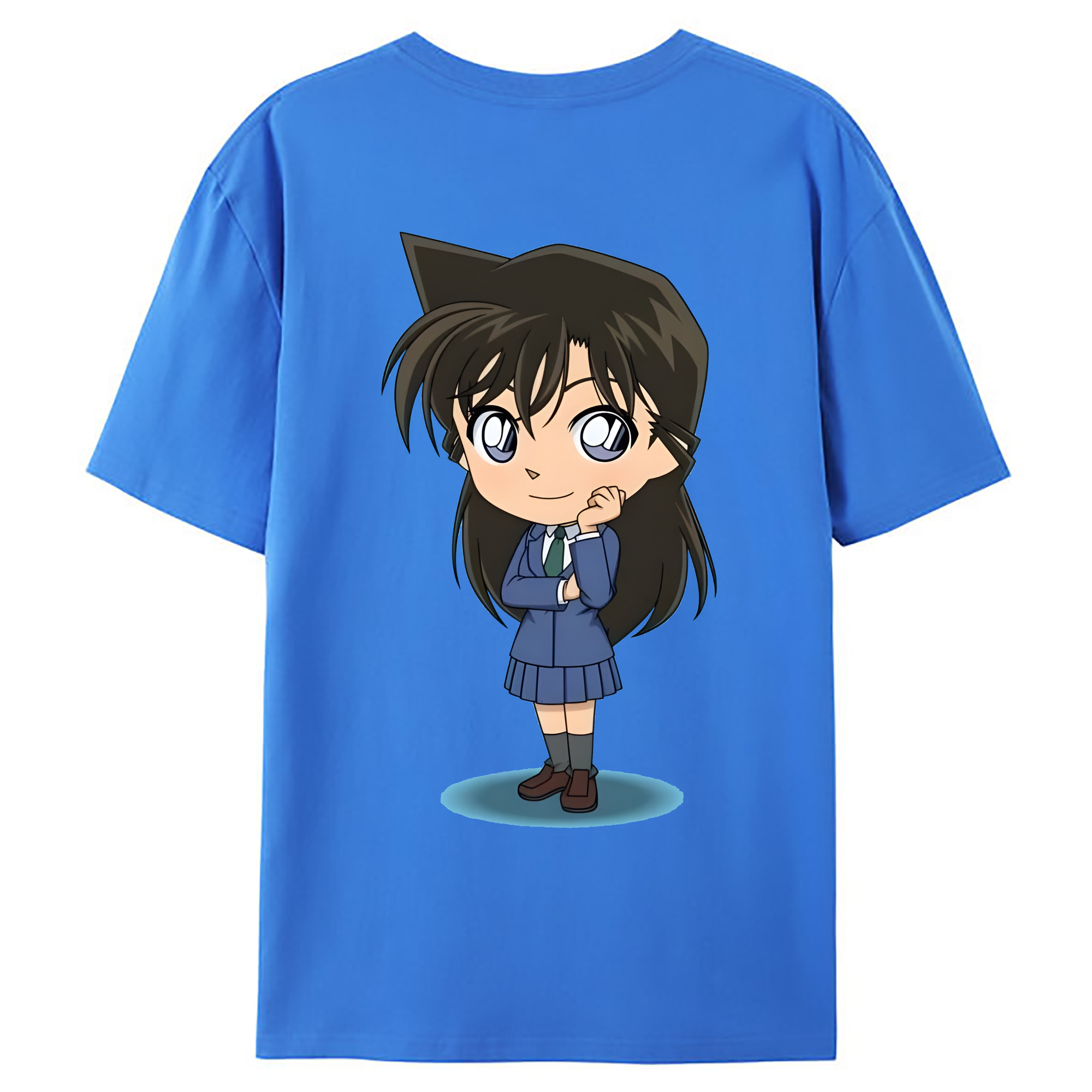 （画像用） 名探偵コナン 毛利 蘭 もうり らん、モーリ ラン Detective Conan Rachel Moore 綿100％ メンズ半袖Tシャツ（バックプリント） 通気性