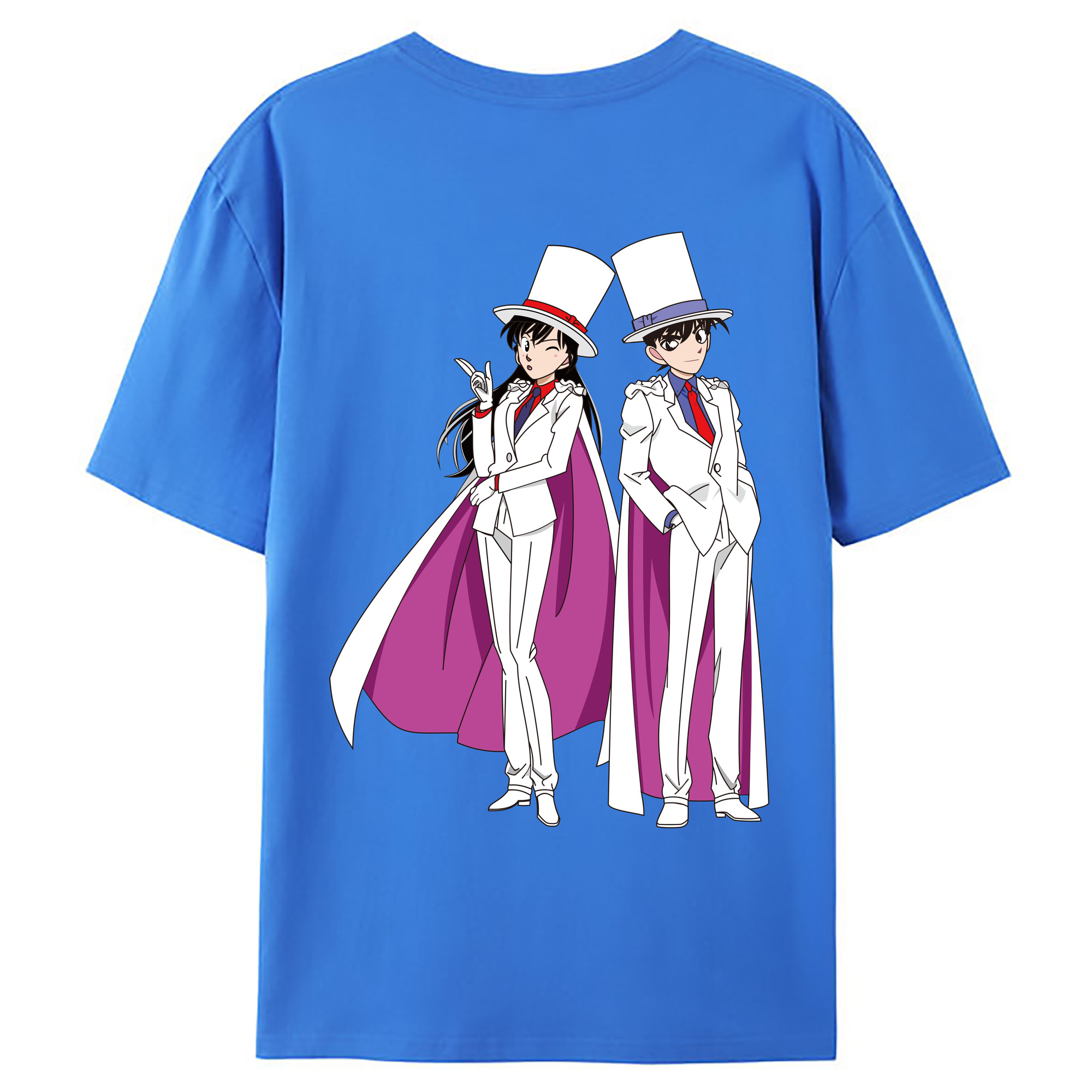 （画像用） 名探偵コナン くろば かいと Detective Conan Kuroba Kaito 綿100％ メンズ半袖Tシャツ（バックプリント） 通気性