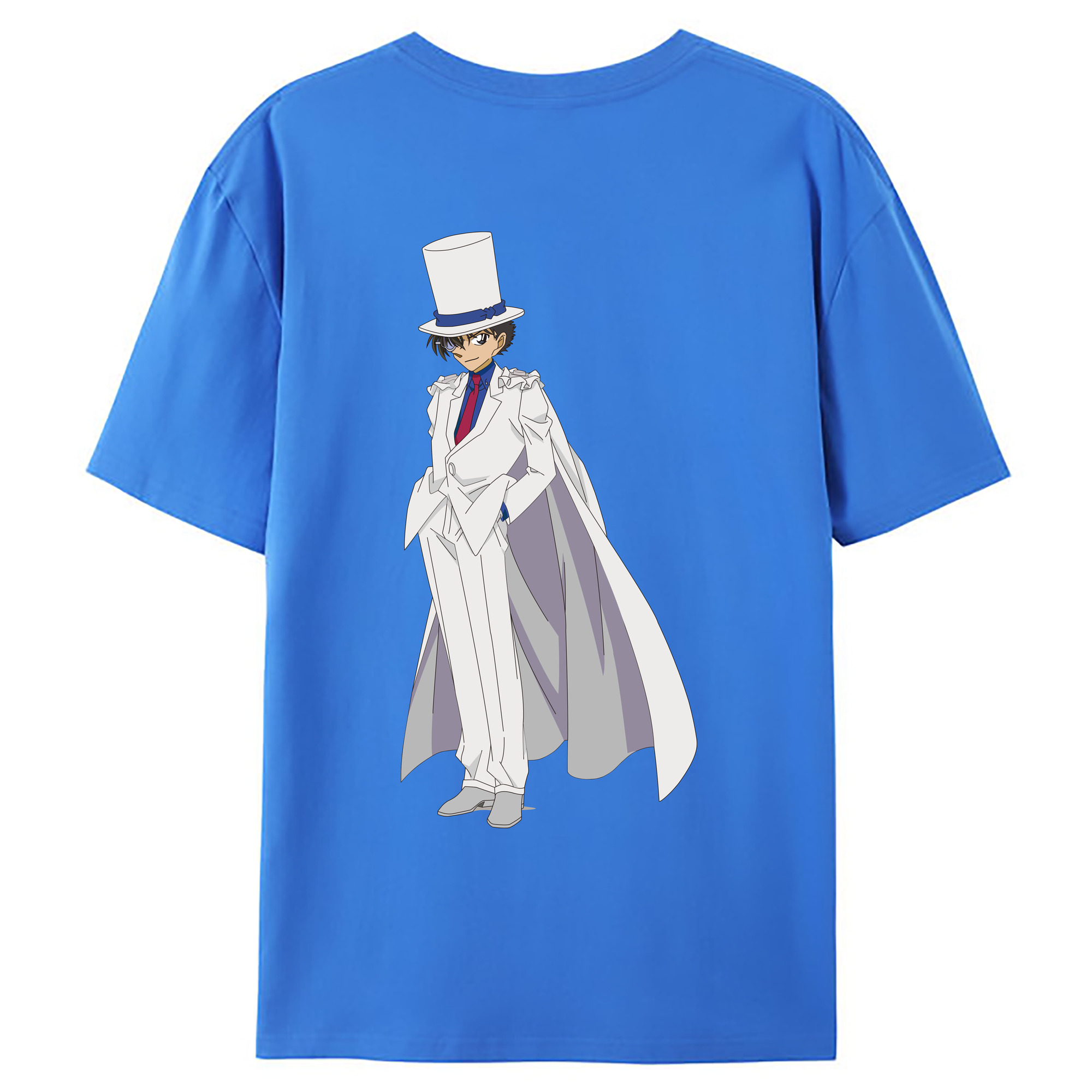 （画像用） 名探偵コナン くろば かいと Detective Conan Kuroba Kaito 綿100％ メンズ半袖Tシャツ（バックプリント） 通気性