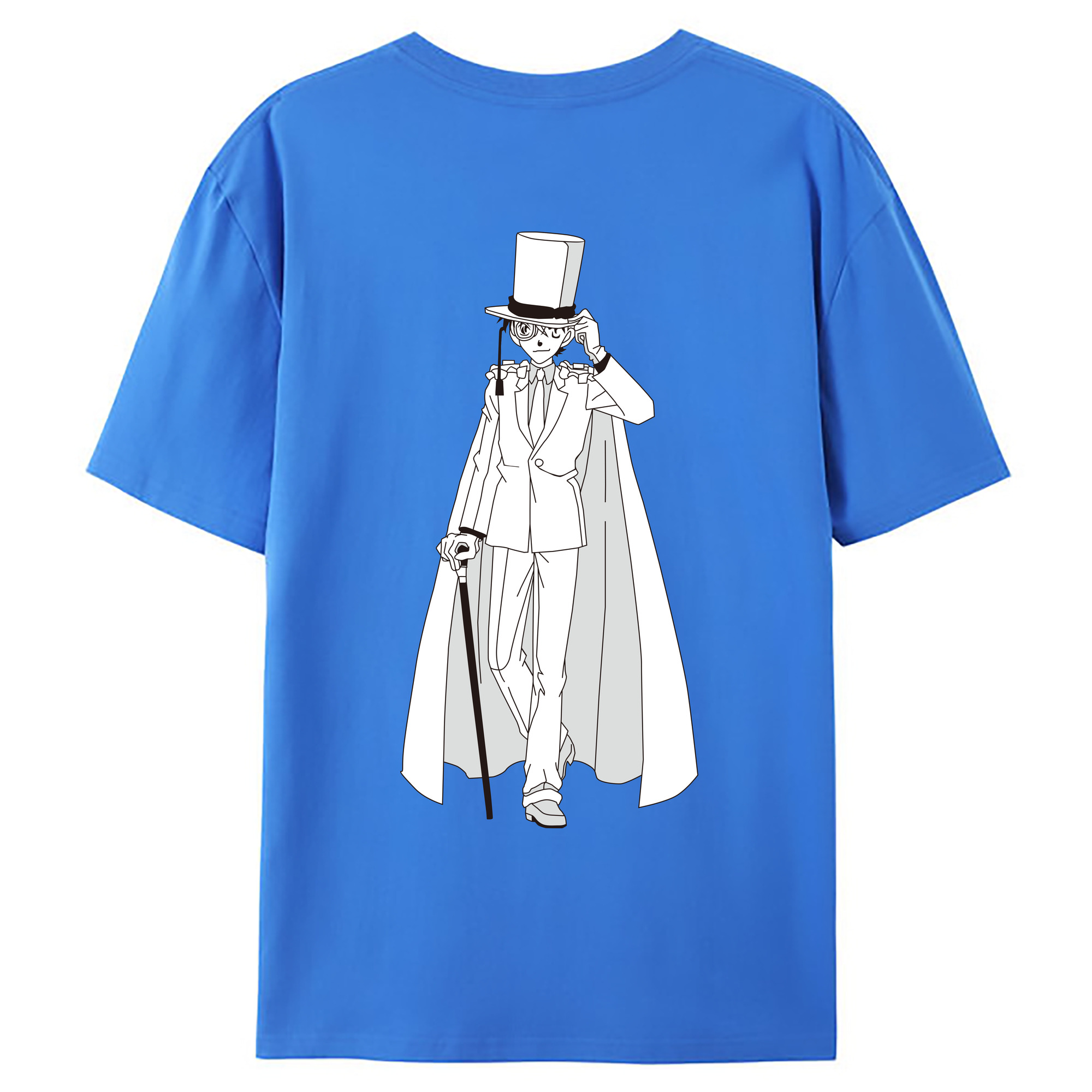 （画像用） 名探偵コナン くろば かいと Detective Conan Kuroba Kaito 綿100％ メンズ半袖Tシャツ（バックプリント） 通気性