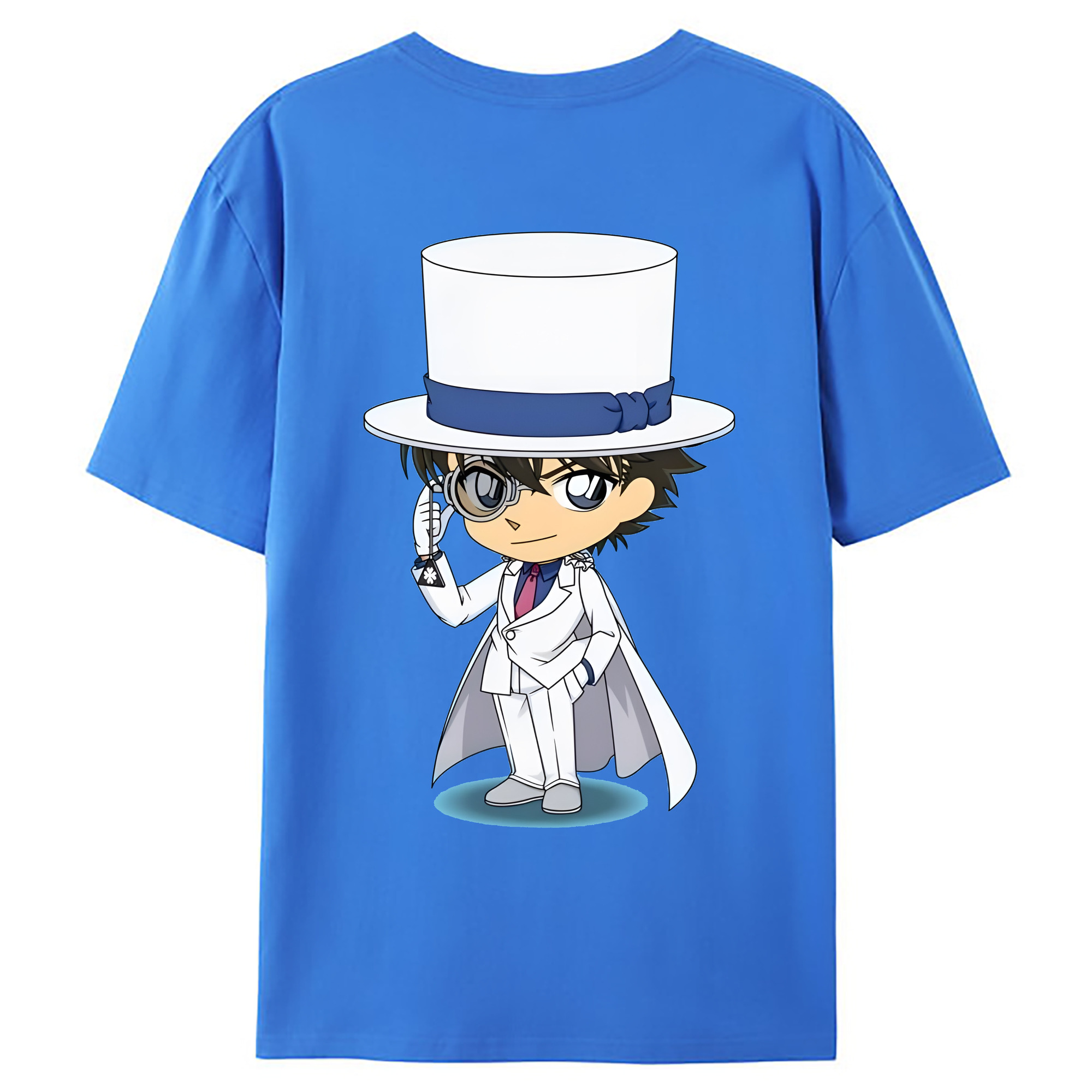 （画像用） 名探偵コナン くろば かいと Detective Conan Kuroba Kaito 綿100％ メンズ半袖Tシャツ（バックプリント） 通気性