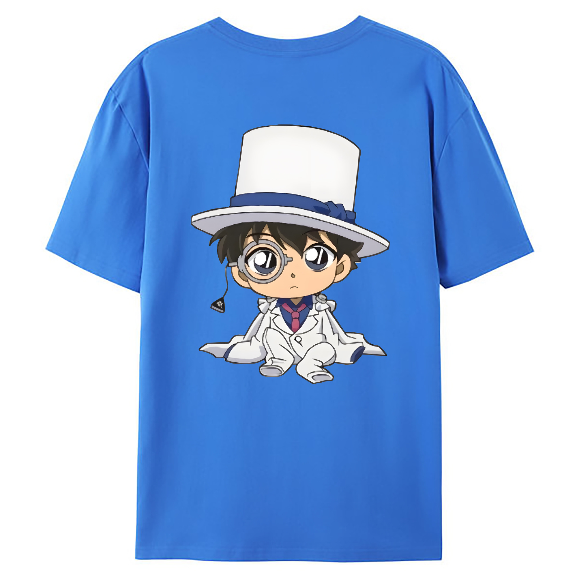 （画像用） 名探偵コナン くろば かいと Detective Conan Kuroba Kaito 綿100％ メンズ半袖Tシャツ（バックプリント） 通気性