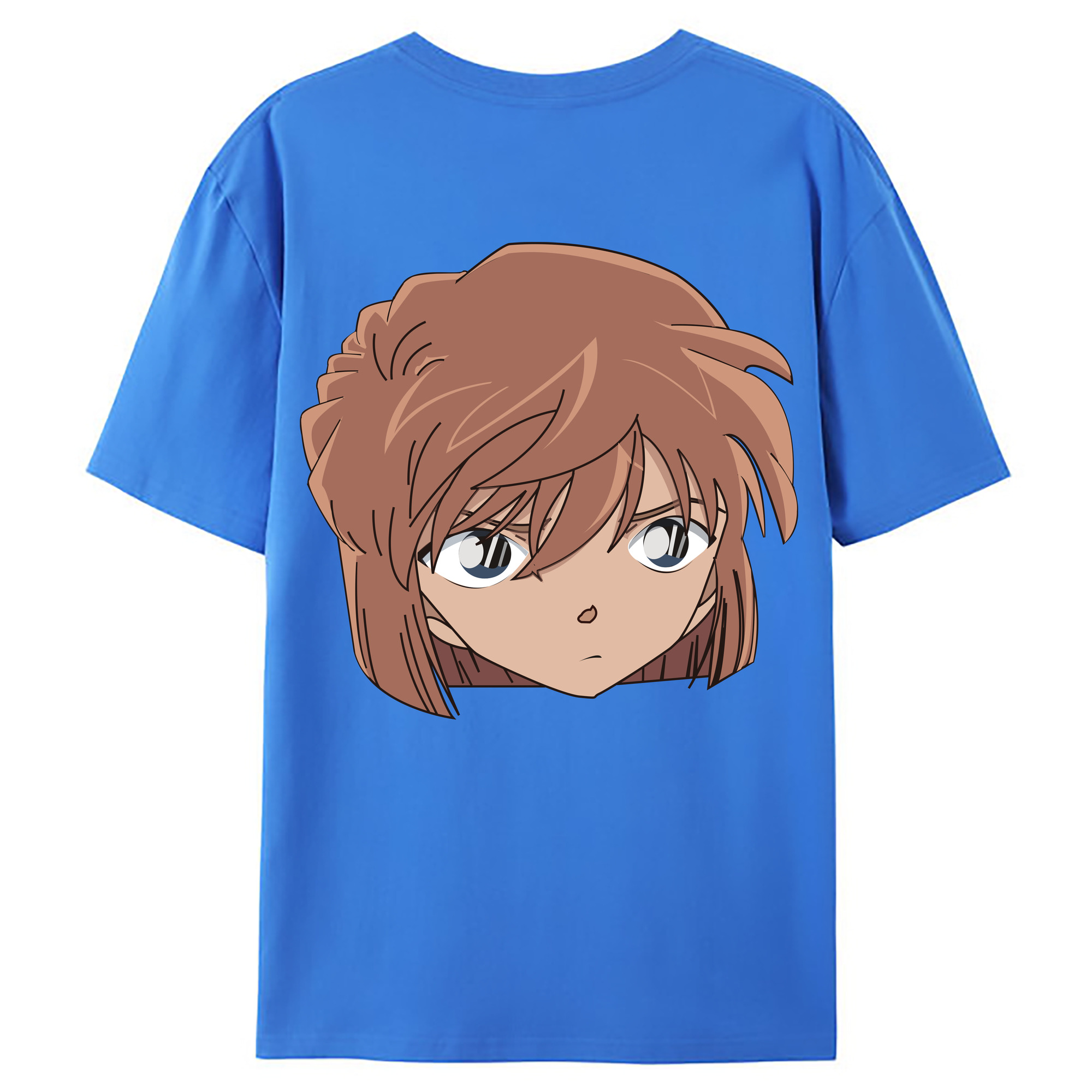 （画像用） 名探偵コナン 灰原 哀 はいばら あい Detective Conan Anita Hailey、Vi Graythorn Haibara Ai 綿100％ メンズ半袖Tシャツ（バックプリント） 通気性