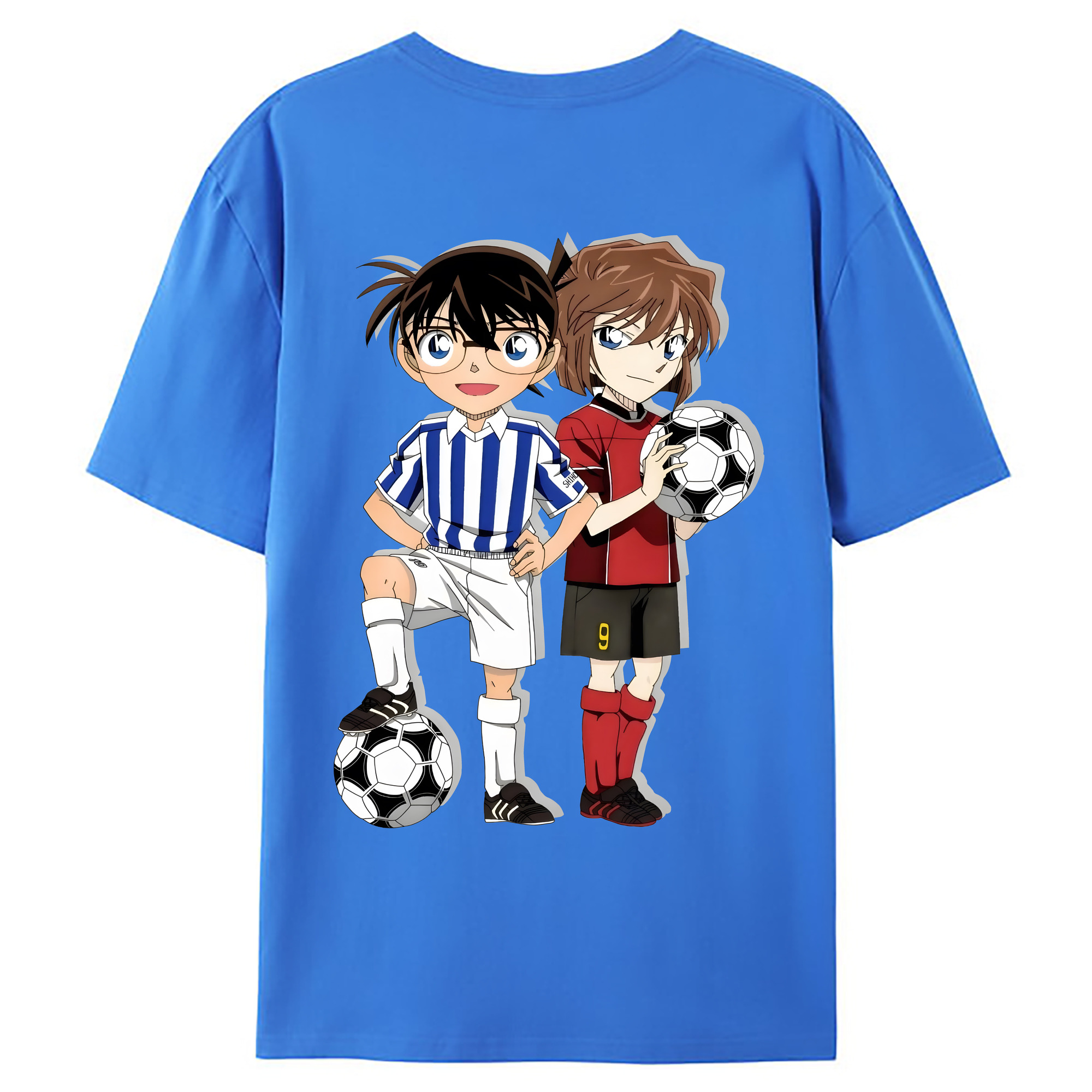 （画像用） 名探偵コナン 灰原 哀 はいばら あい Detective Conan Anita Hailey、Vi Graythorn Haibara Ai 綿100％ メンズ半袖Tシャツ（バックプリント） 通気性